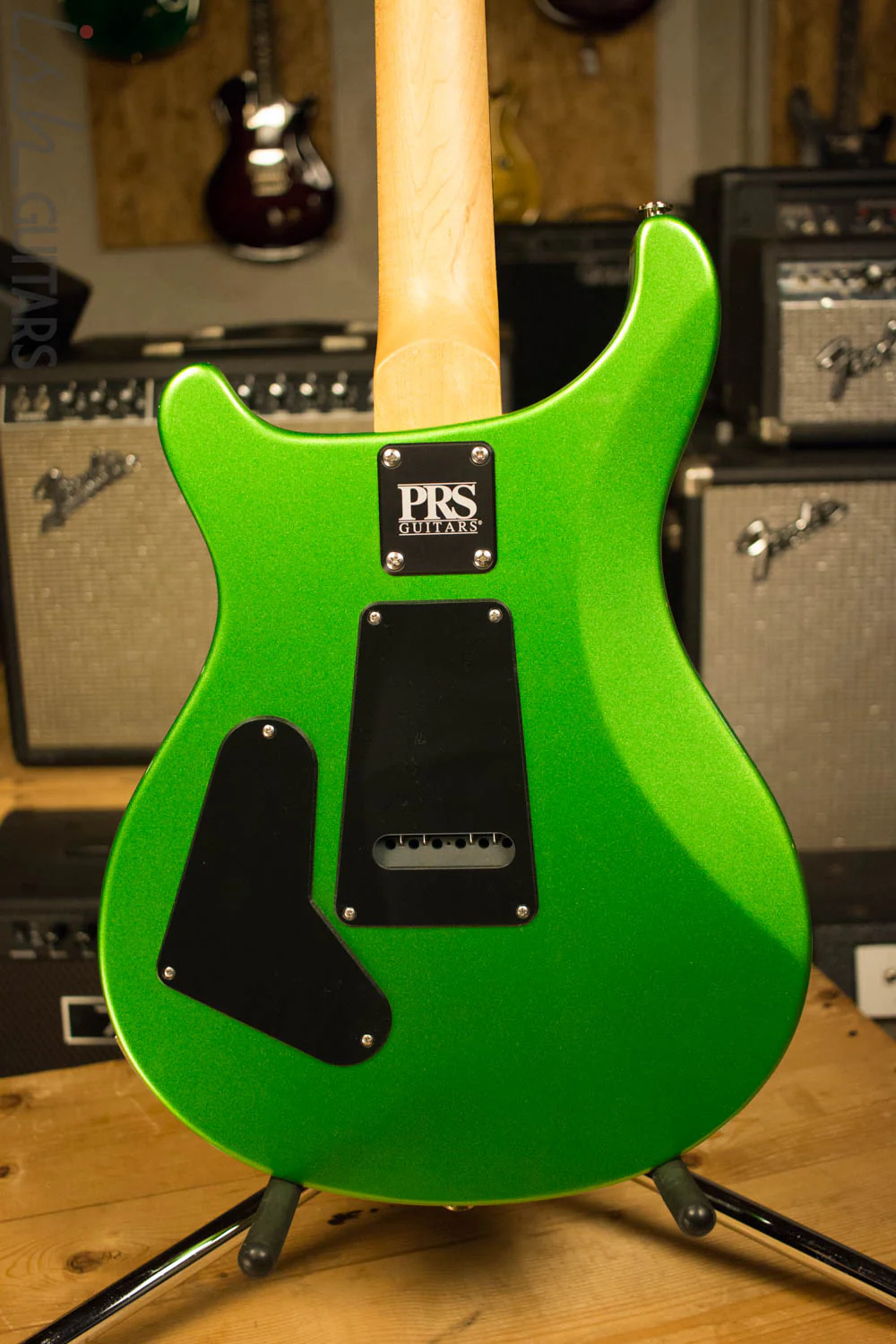 Paul Reed Smith PRS CE24 Custom Color Trampas Green with Metallic Green Back - Image 7