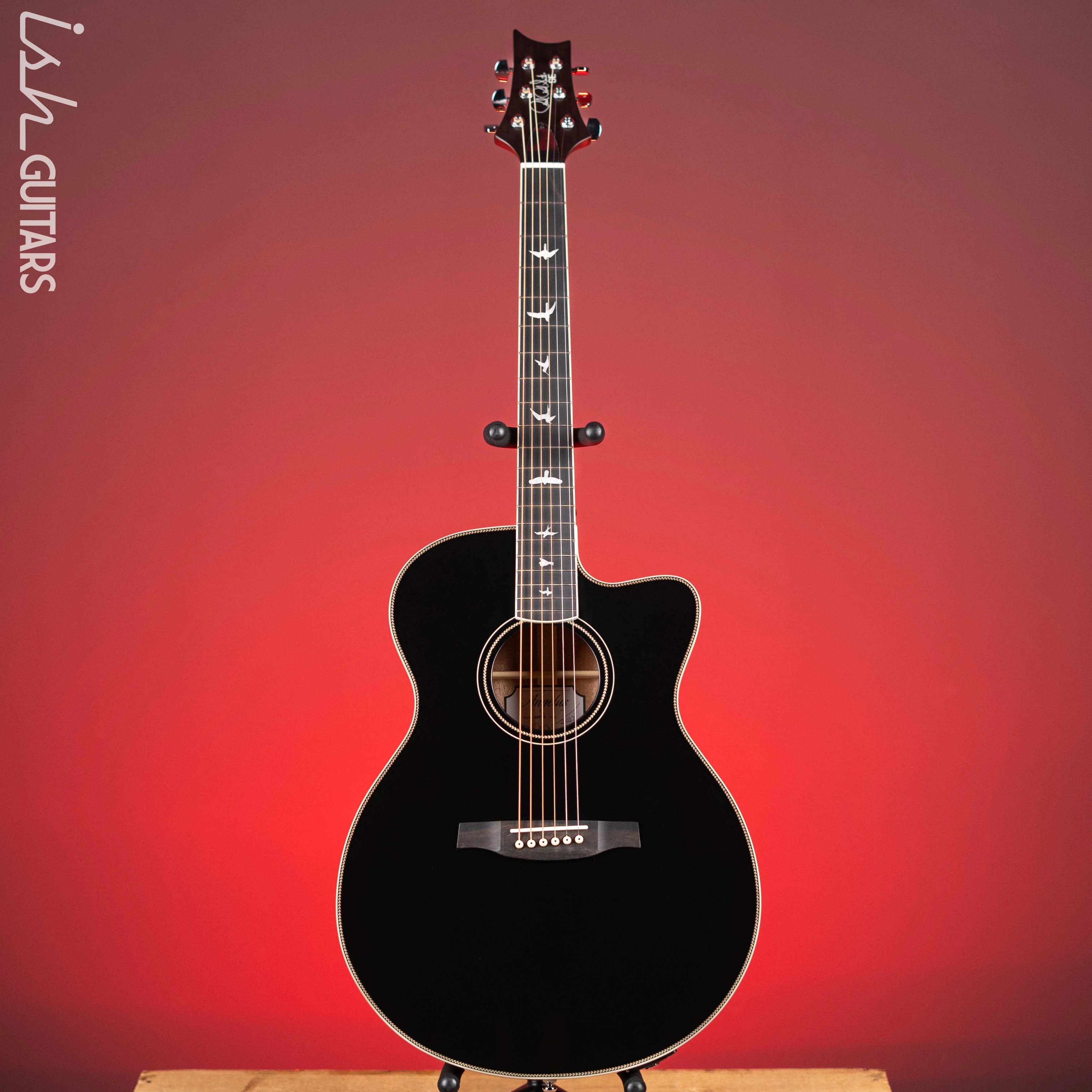 PRS SE A20E Angelus Gloss Black Top Acoustic Guitar - Image 2
