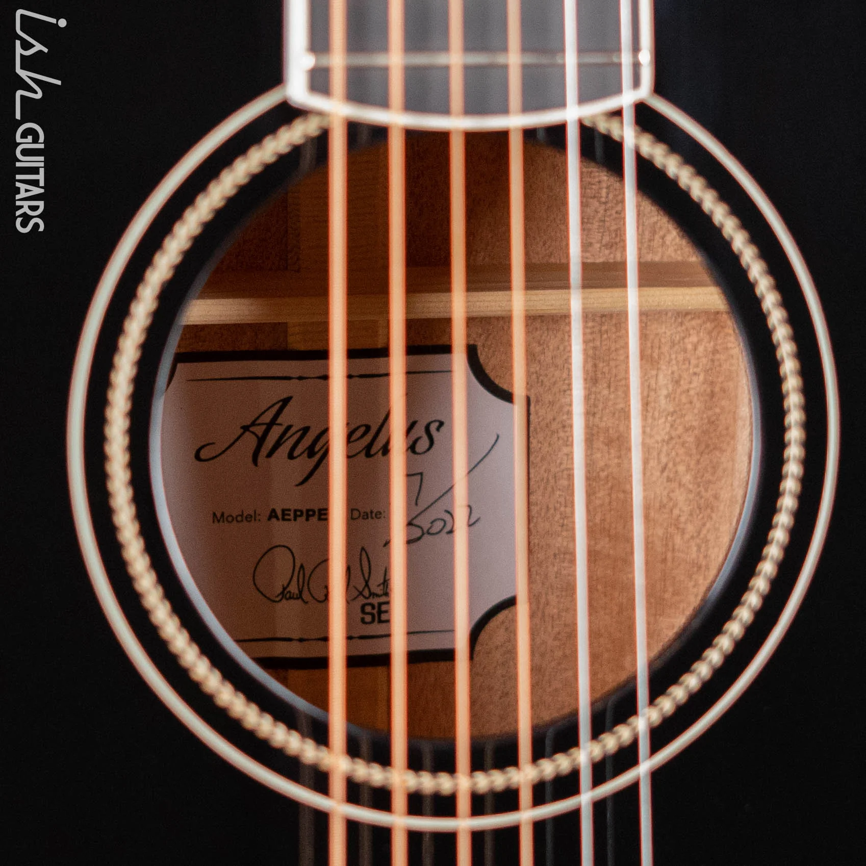 PRS SE A20E Angelus Gloss Black Top Acoustic Guitar - Image 5
