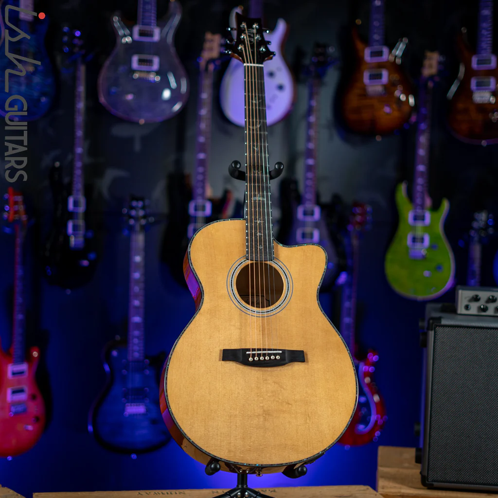 2021 PRS SE A50E Angelus Acoustic-Electric Guitar Black Gold - Image 2