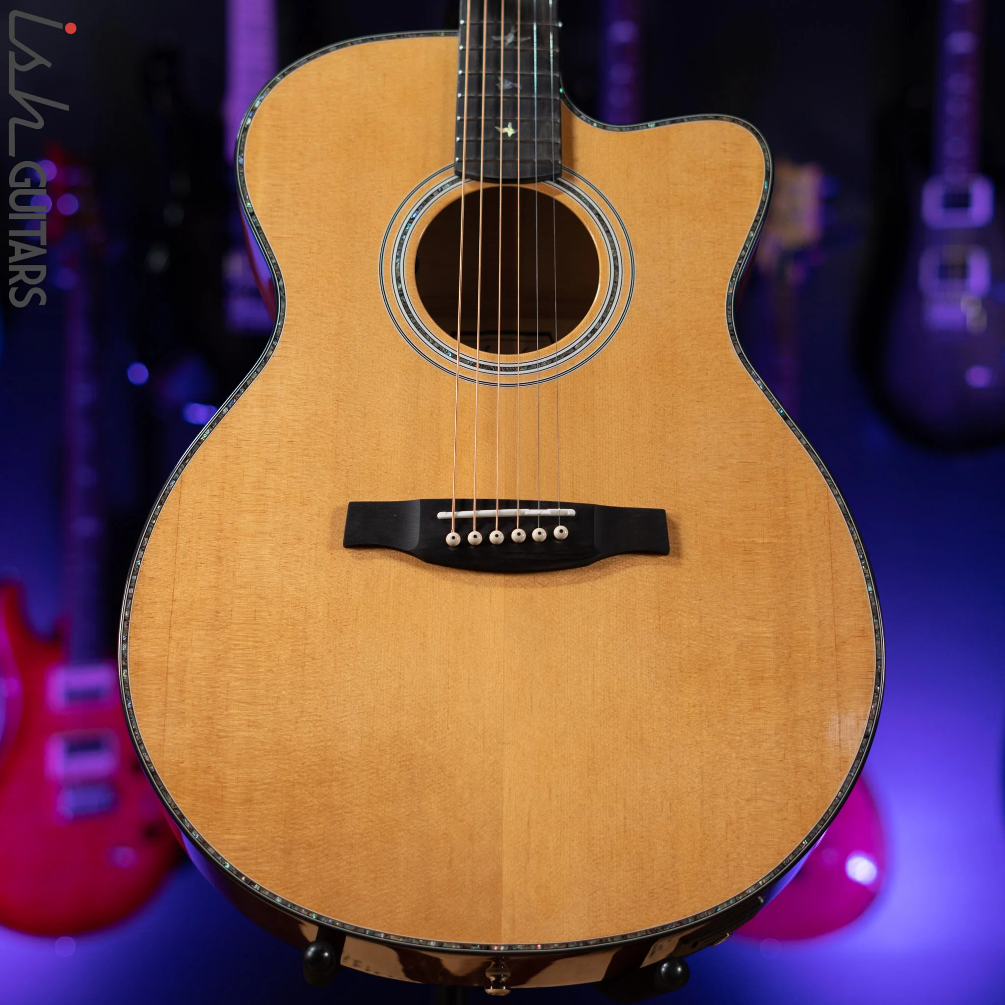 PRS SE A50E Angelus Acoustic-Electric Guitar Black Gold - Image 2