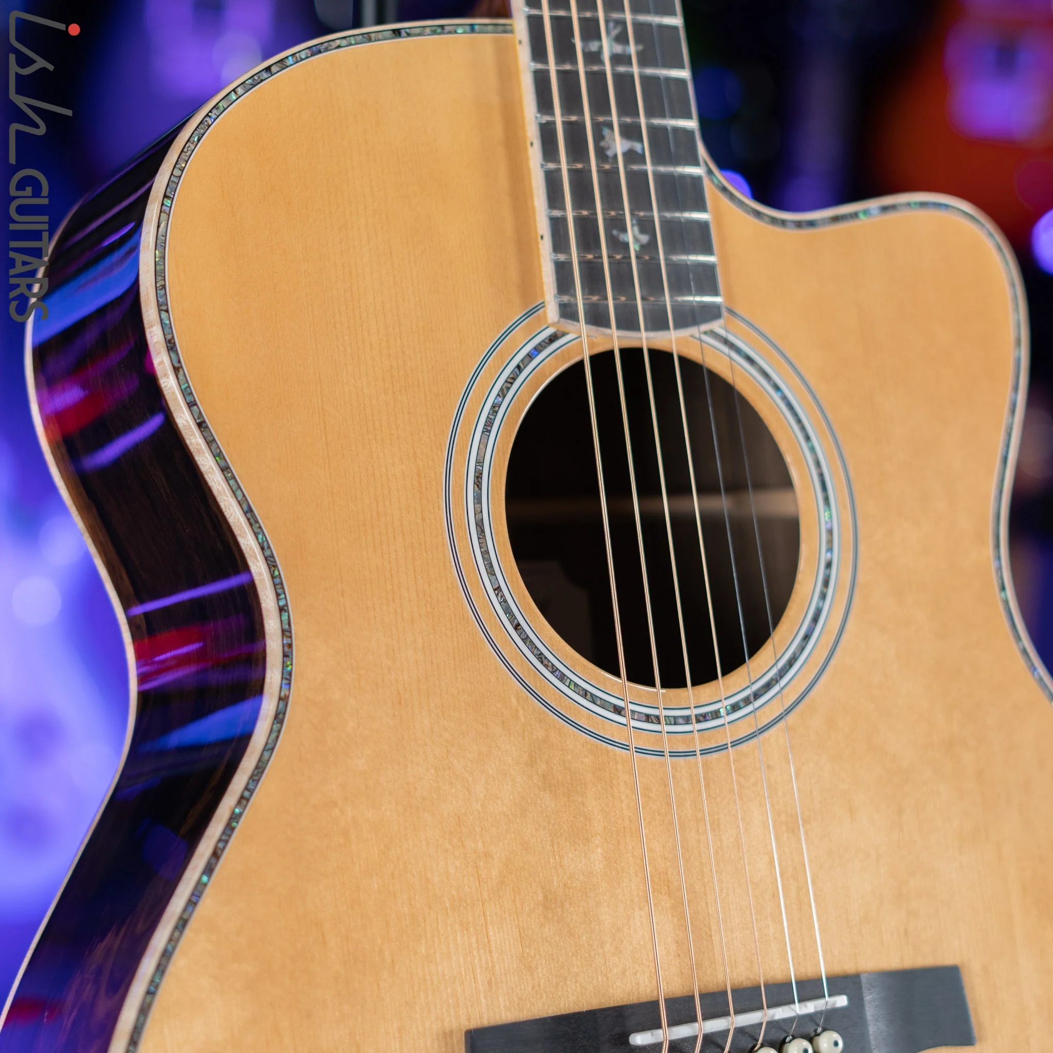 PRS SE A60E Angelus Acoustic Electric Guitar Ziricote - Image 4