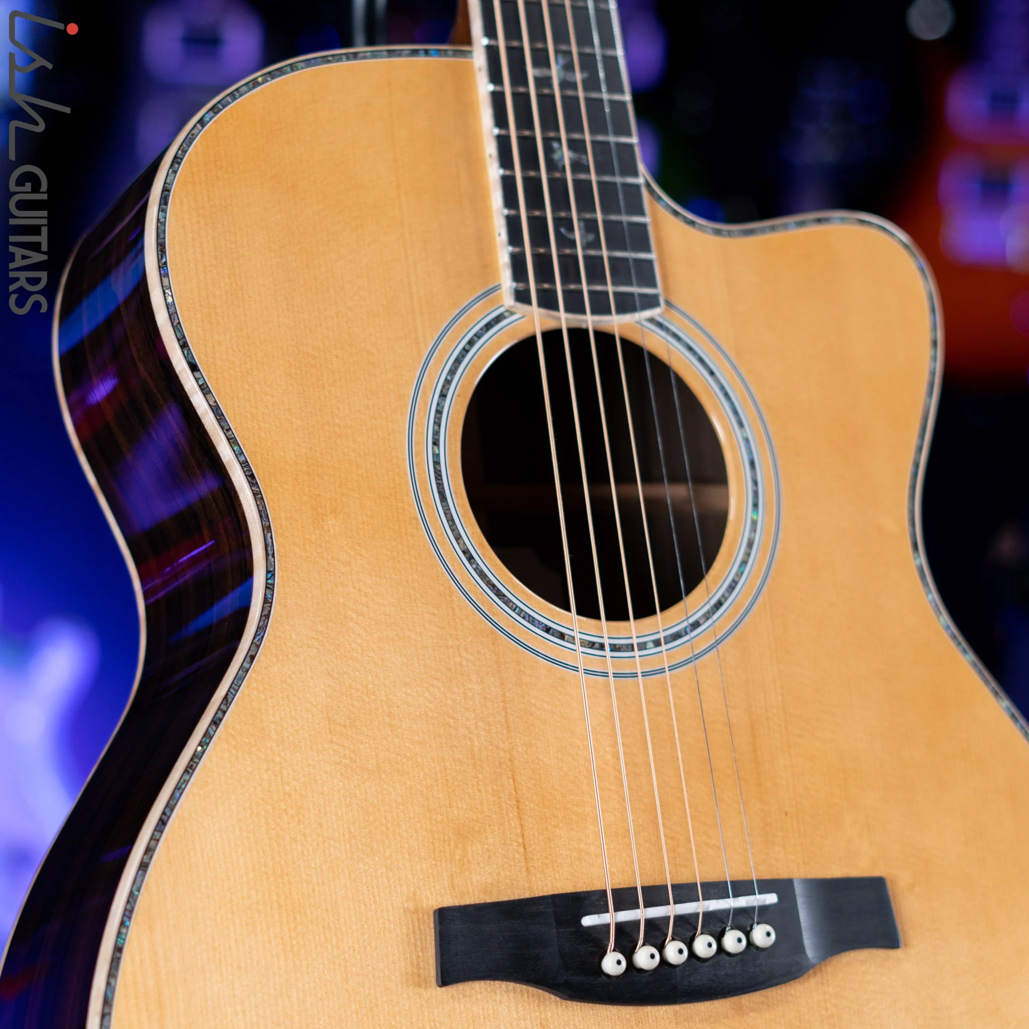 PRS SE A60E Angelus Acoustic Electric Guitar Ziricote - Image 4