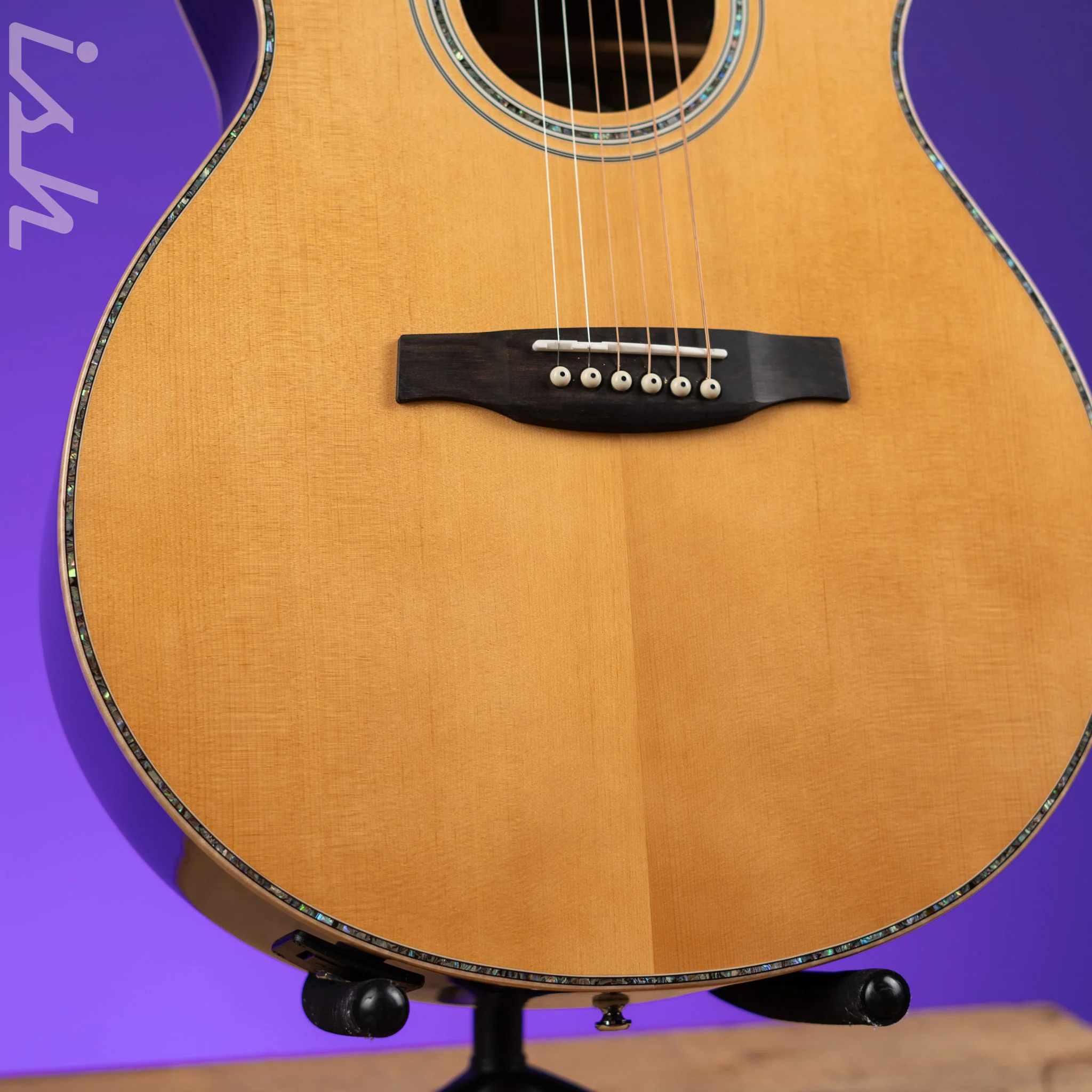 PRS SE AL60E Left Handed Acoustic-Electric Guitar Natural Demo - Image 4