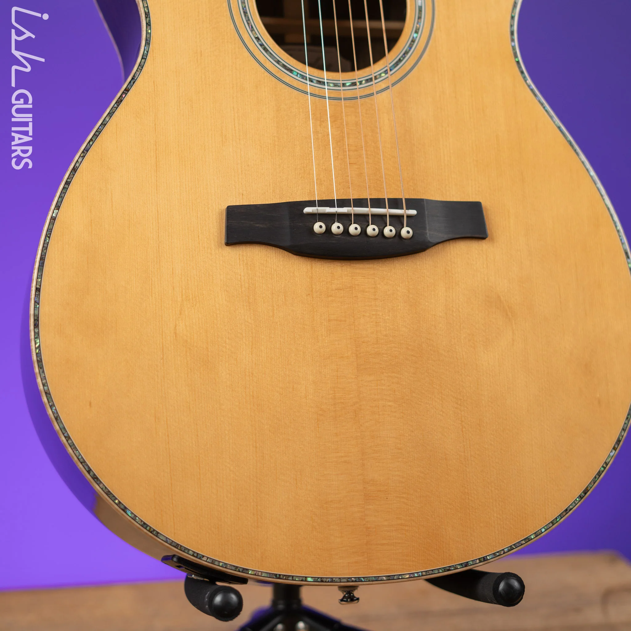 PRS SE AL60E Left Handed Acoustic-Electric Guitar Natural - Image 4