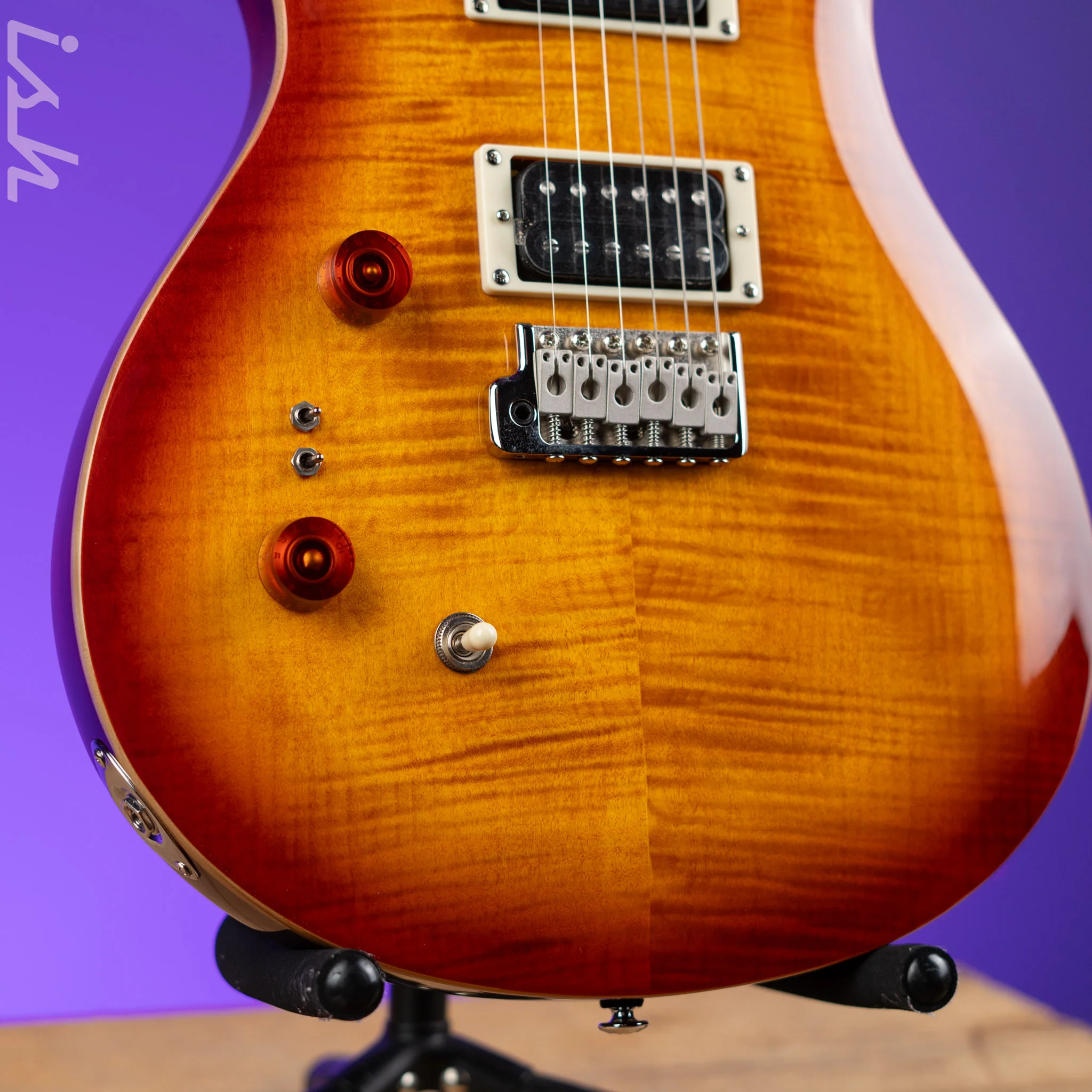 PRS SE Custom 24-08 Left-Handed Electric Guitar Vintage Sunburst - Image 4