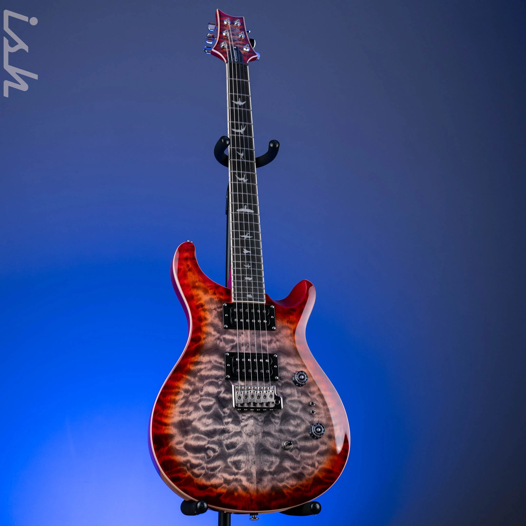 PRS SE Custom 24-08 Quilt Electric Guitar Charcoal Cherry Burst *2025 Release!* - Image 2