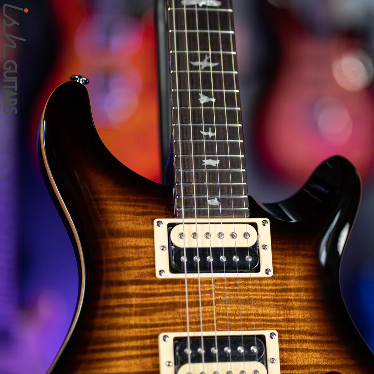 PRS SE Custom 24 Black Gold Sunburst - Image 5