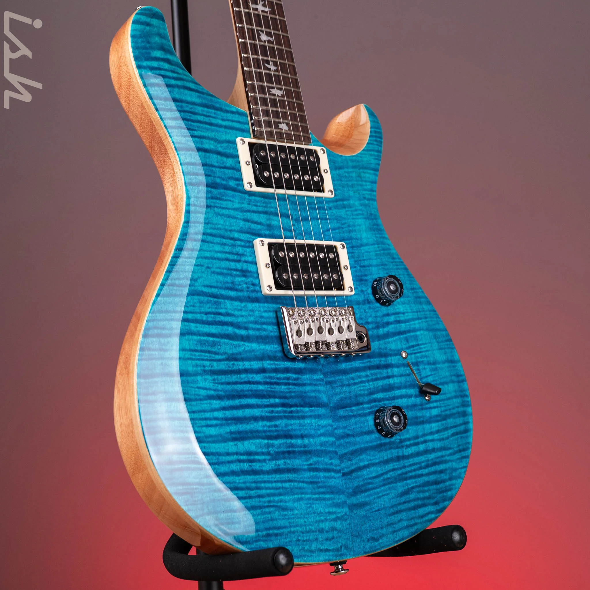 PRS SE Custom 24 Blue Matteo Natural Back - Image 3