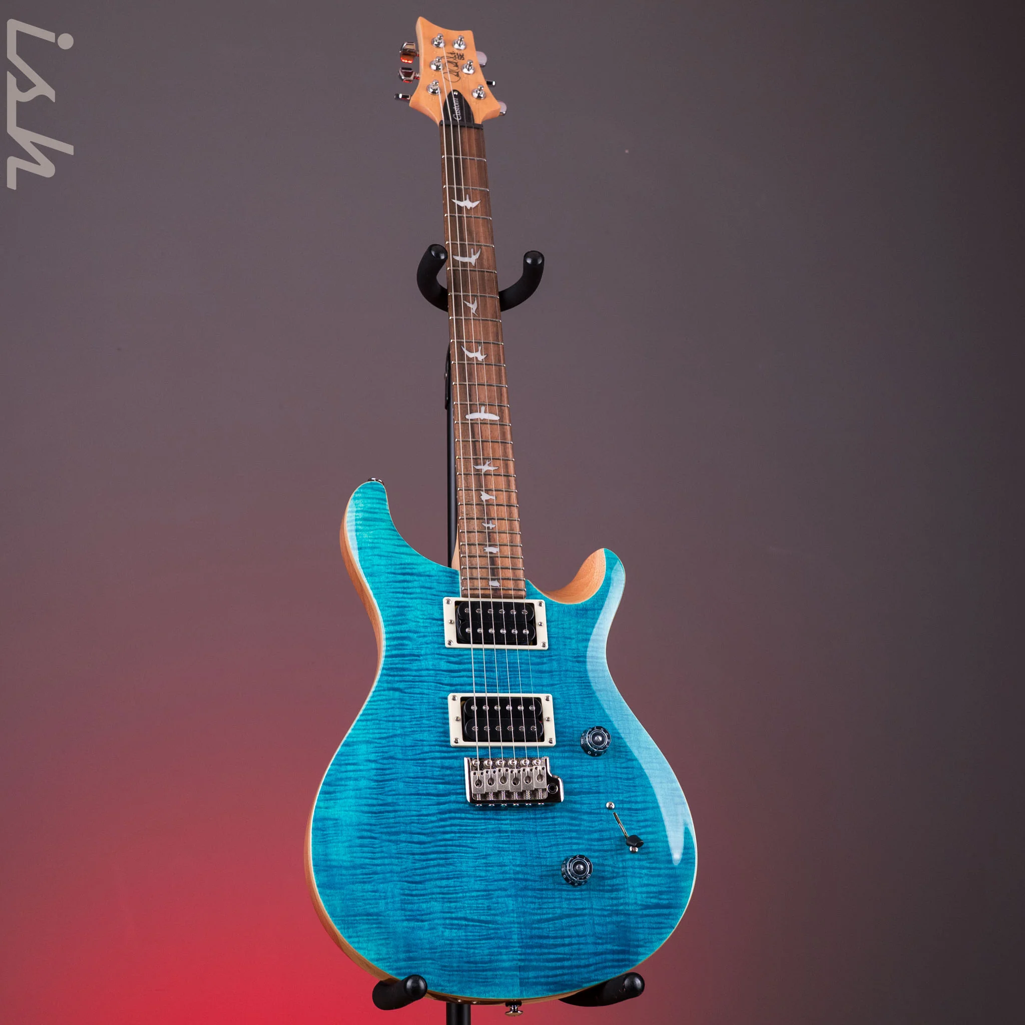 PRS SE Custom 24 Blue Matteo Natural Back - Image 2