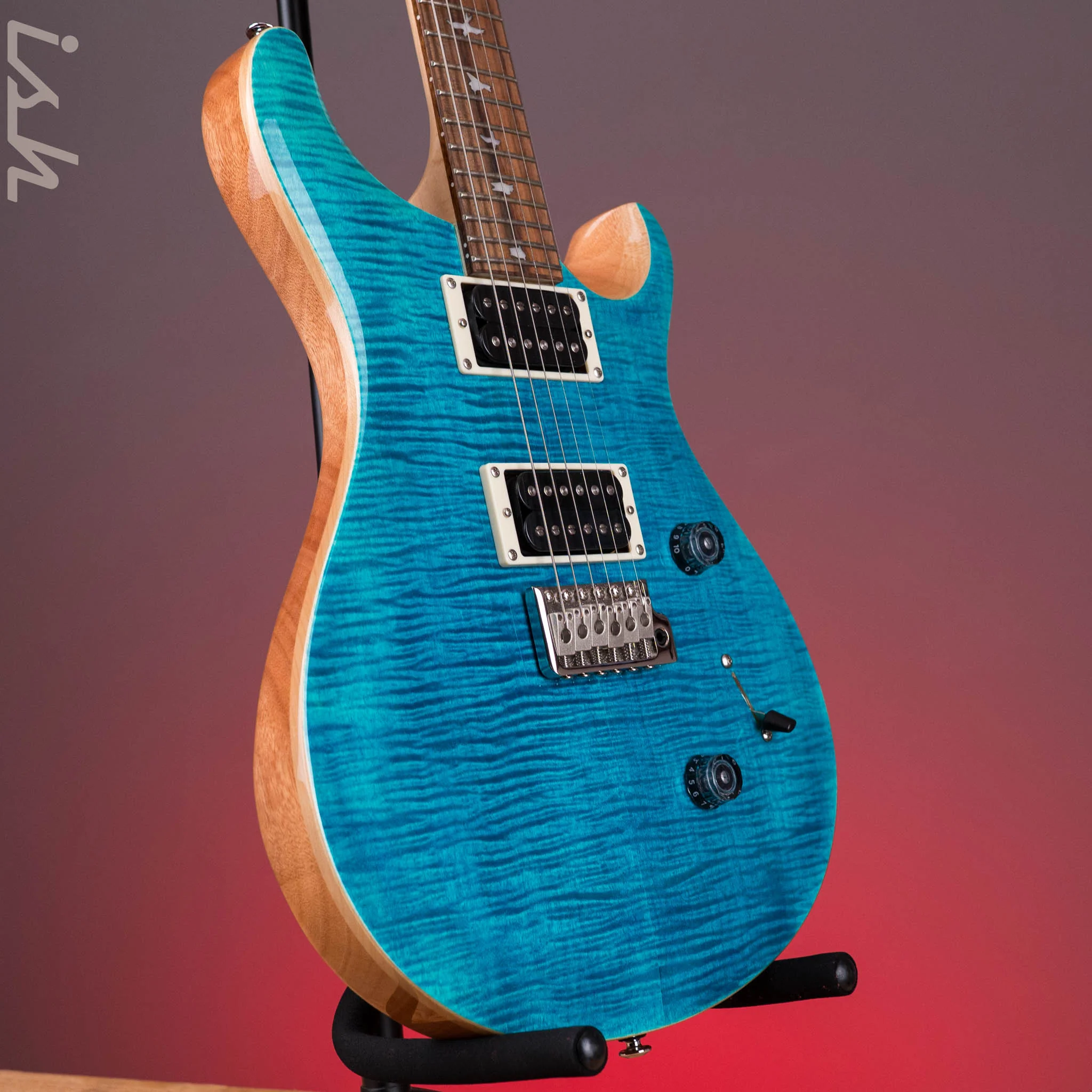 PRS SE Custom 24 Blue Matteo Natural Back - Image 3