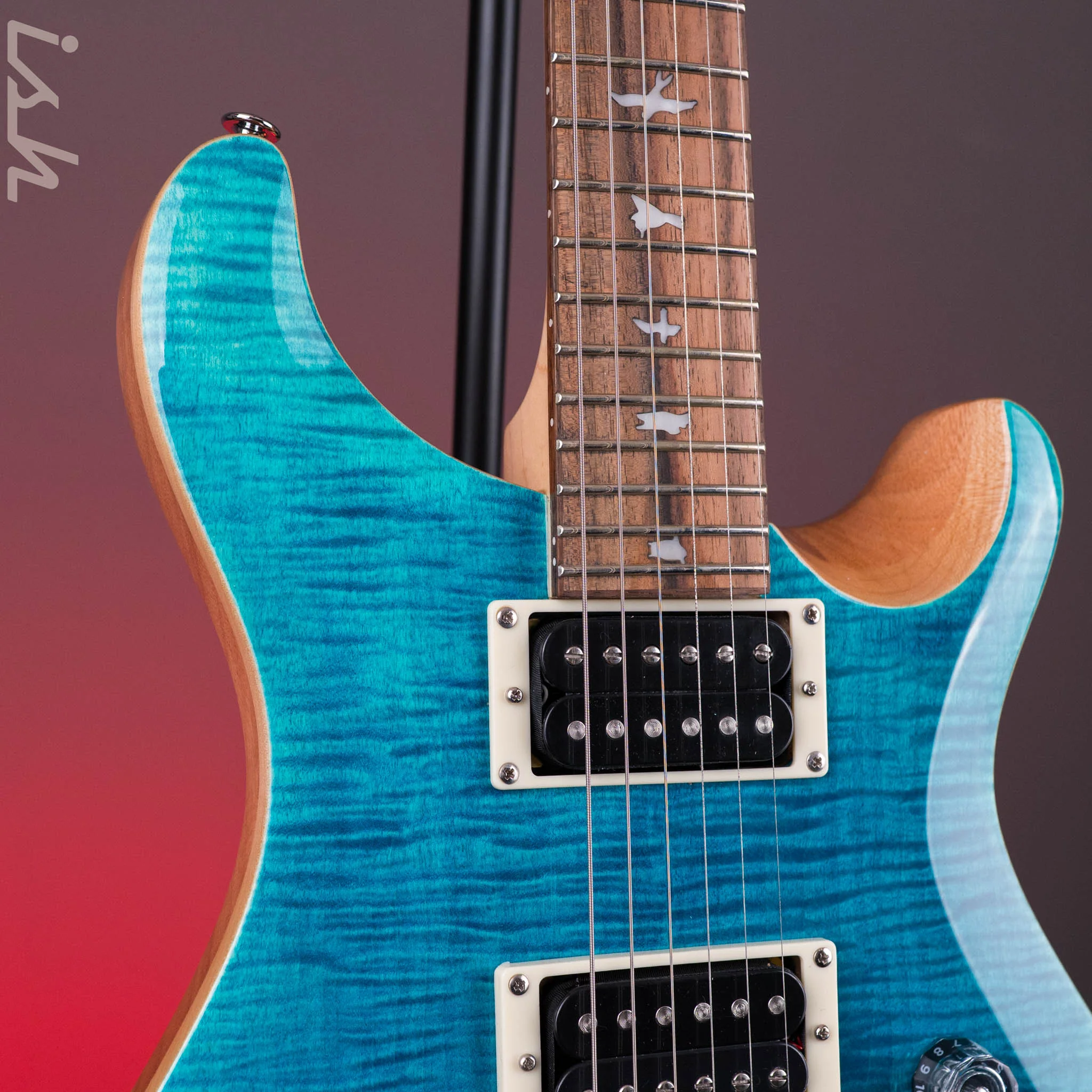 PRS SE Custom 24 Blue Matteo Natural Back - Image 4