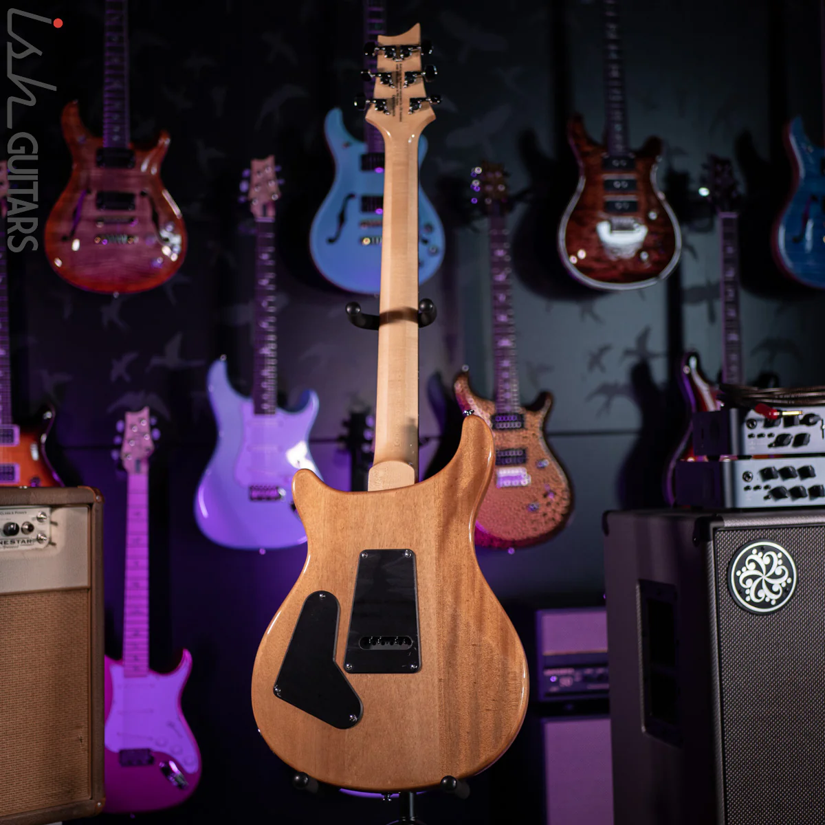PRS SE Custom 24 Bonnie Pink Natural Back - Image 7