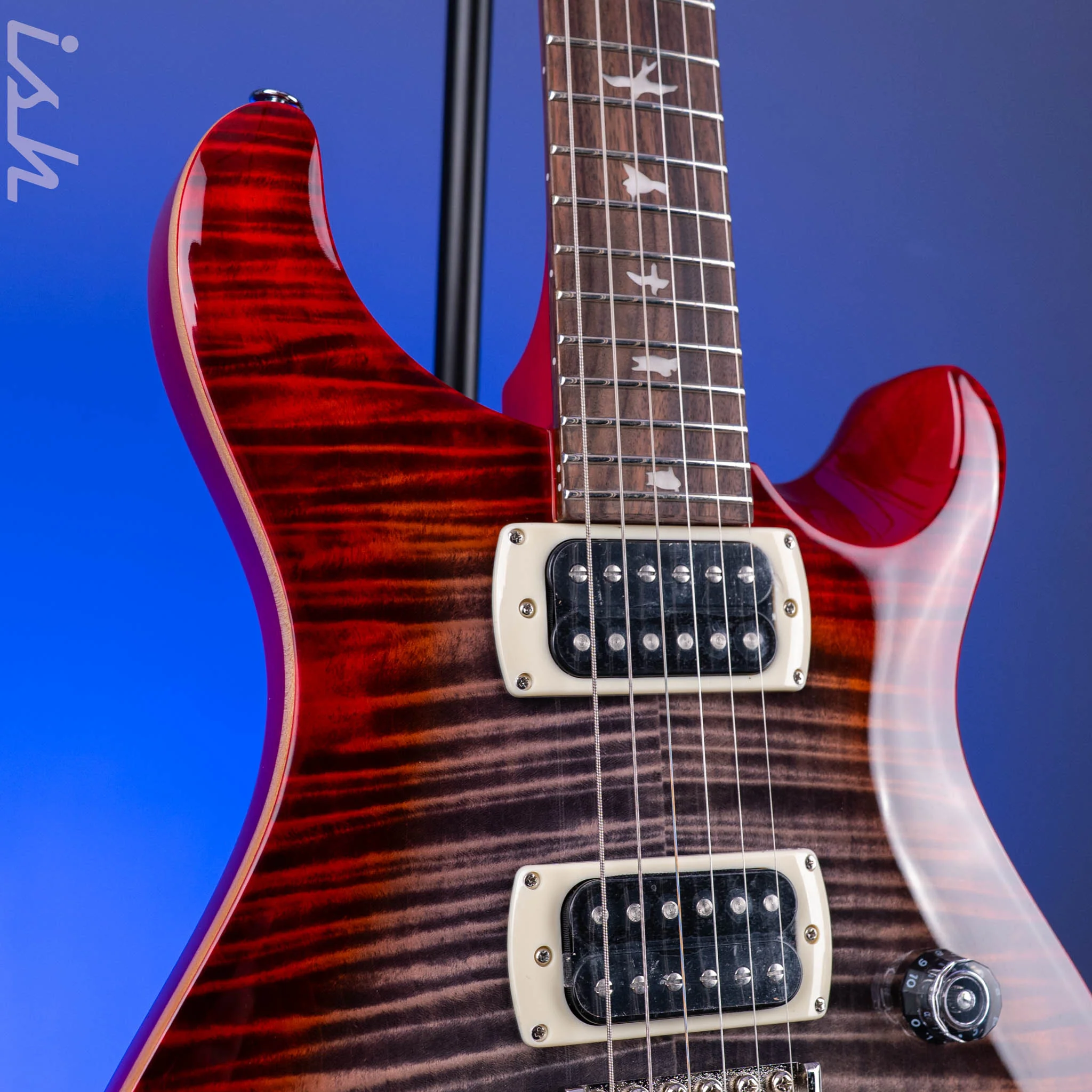 PRS SE Custom 24 Charcoal Cherry Burst - Image 4