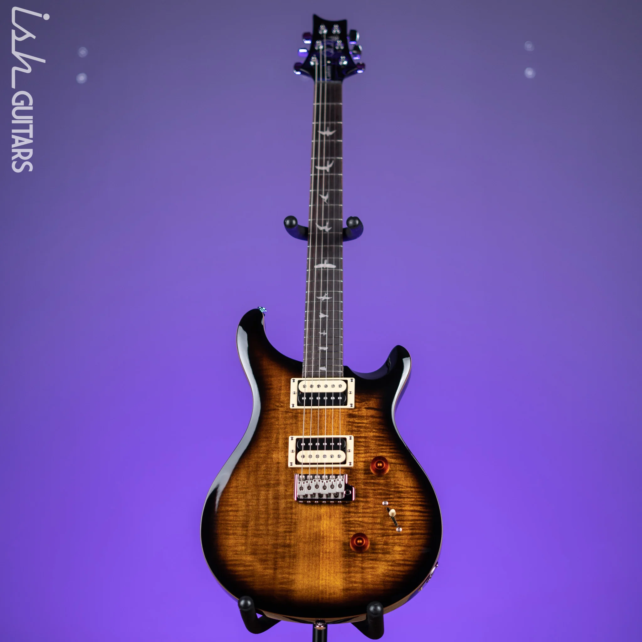 PRS SE Custom 24 Electric Guitar Black Gold - Image 2