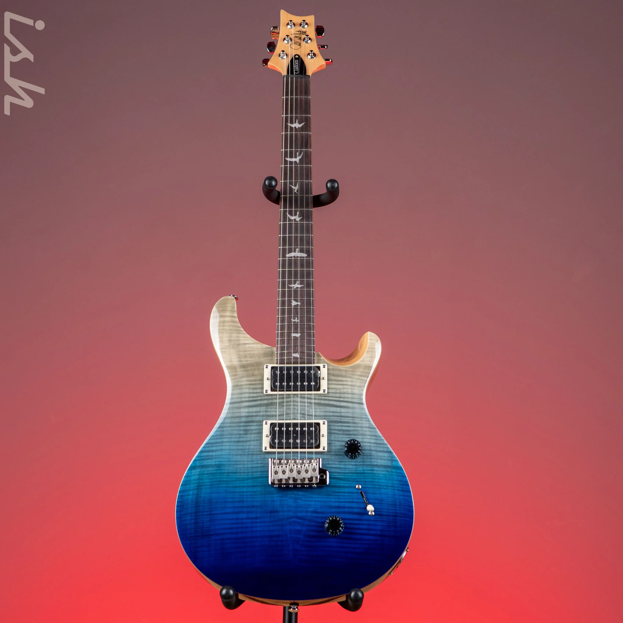 PRS SE Custom 24 Electric Guitar Blue Fade Demo - Image 2