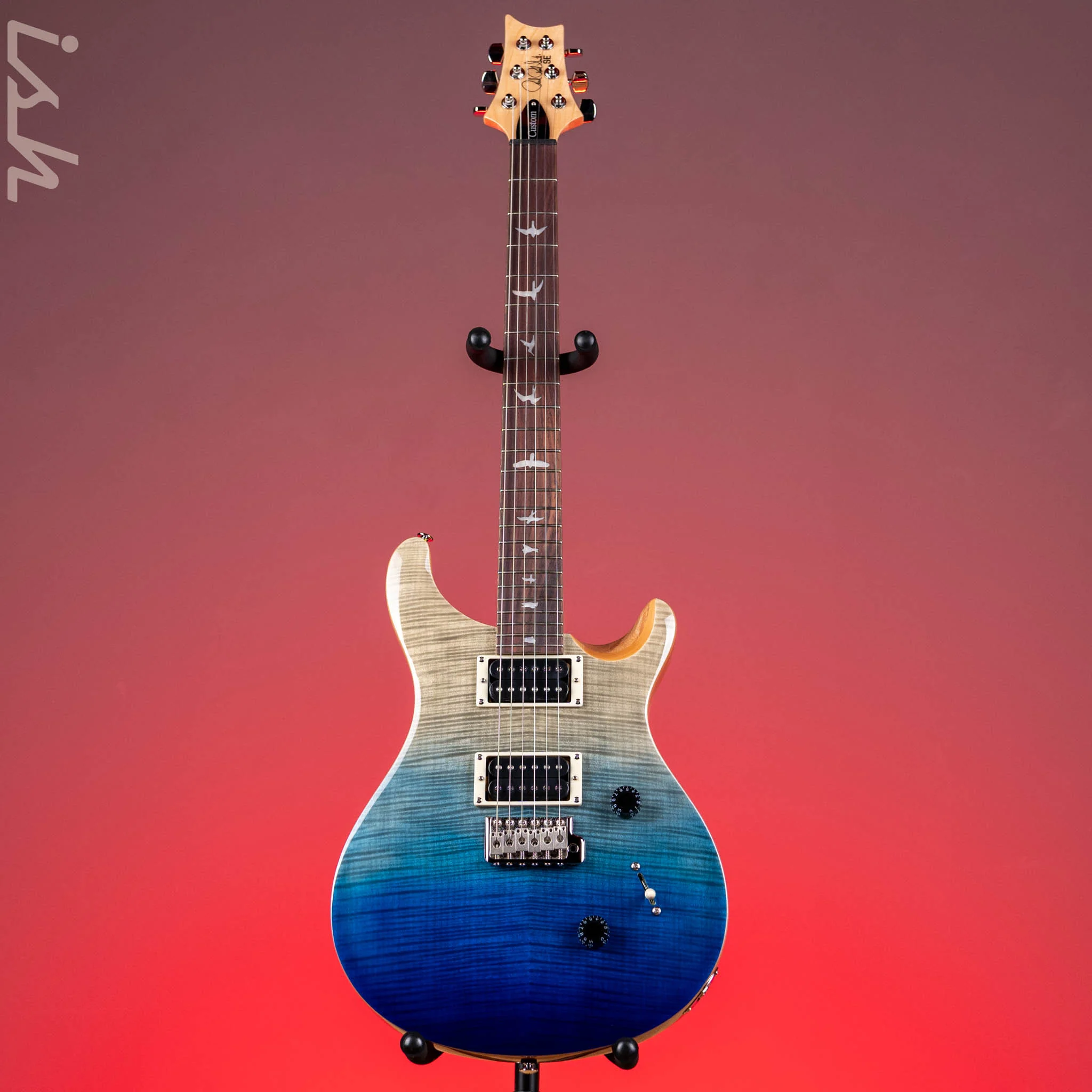 PRS SE Custom 24 Electric Guitar Blue Fade Demo - Image 2