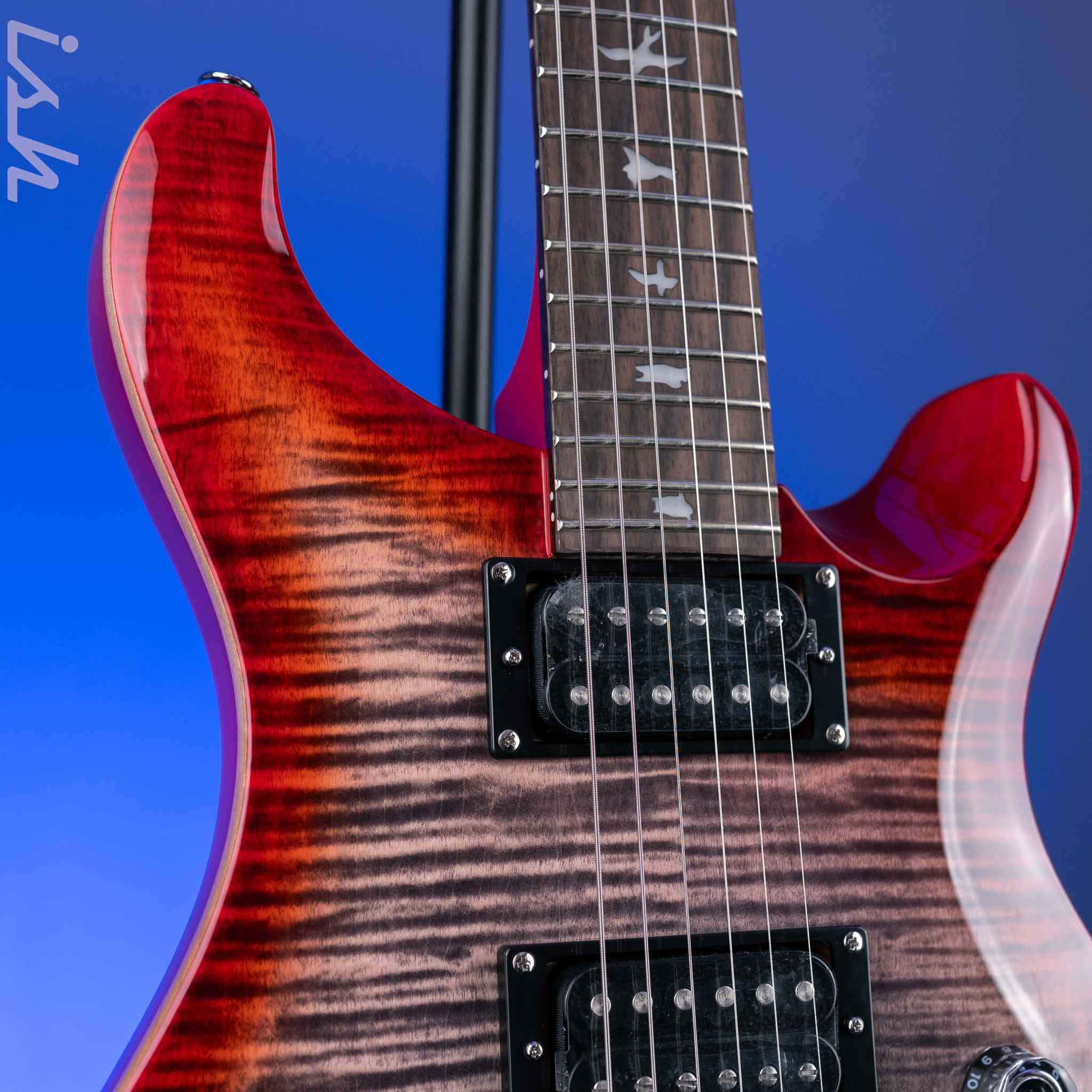 PRS SE Custom 24 Electric Guitar Charcoal Cherry Burst *2025 Release!* - Image 3