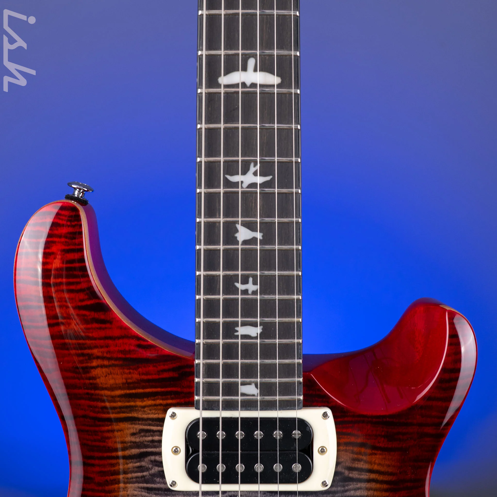 PRS SE Custom 24 Floyd Electric Guitar Charcoal Cherry Burst - Image 6