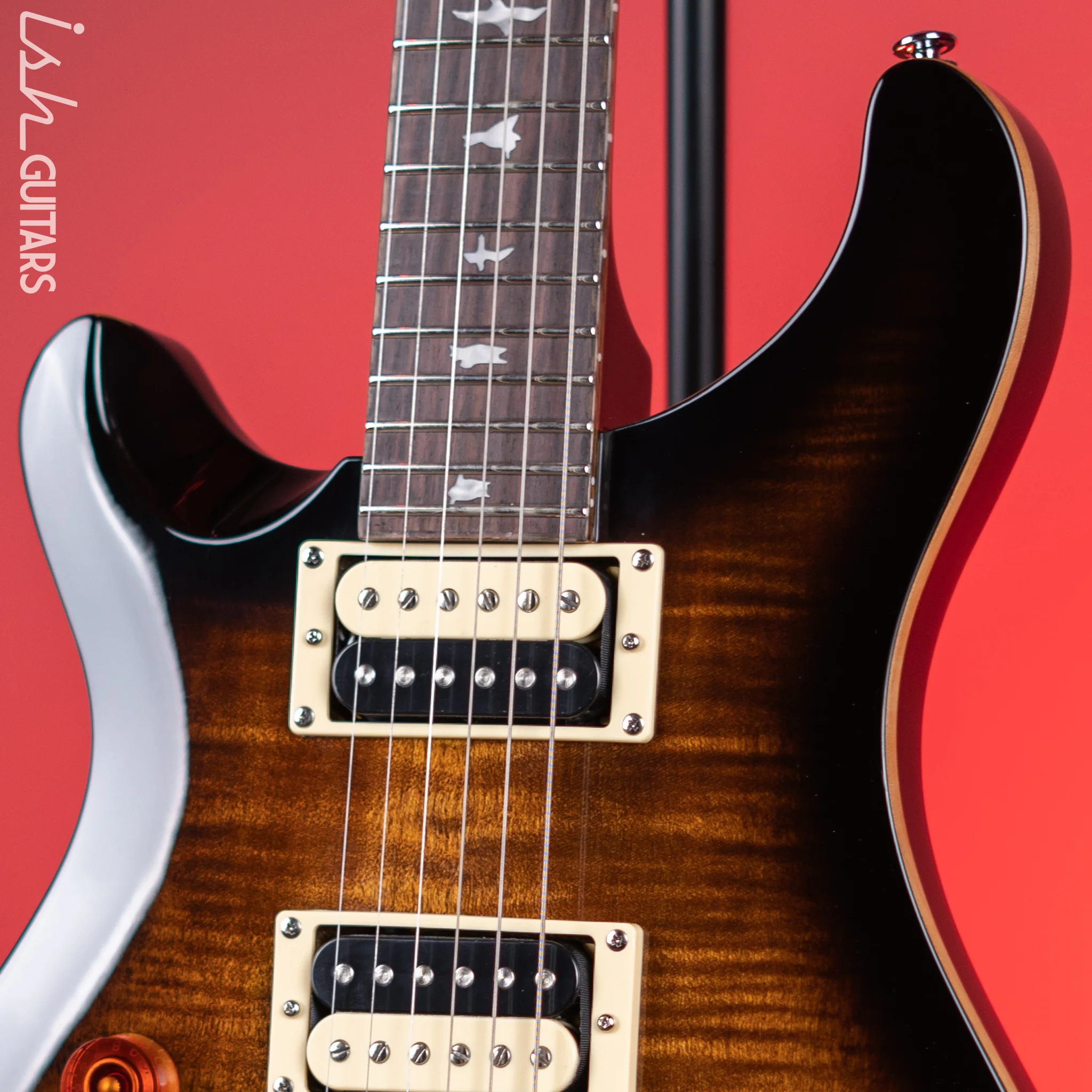 PRS SE Custom 24 Lefty Black Gold Burst - Image 3