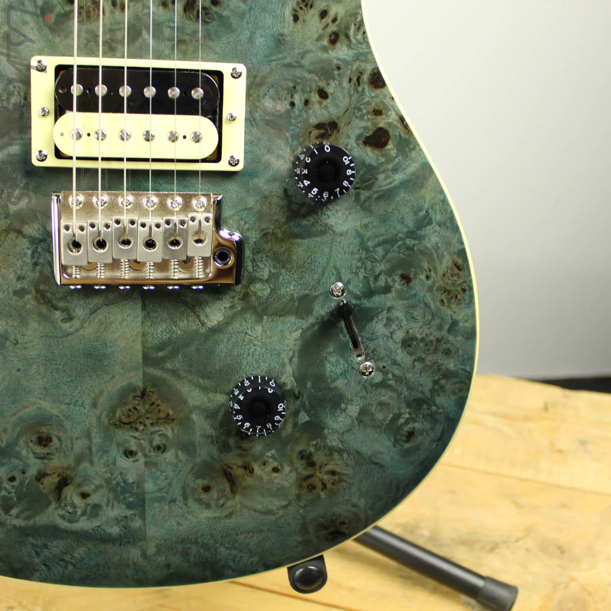 PRS SE Custom 24 Poplar Burl Whale Blue - Image 3