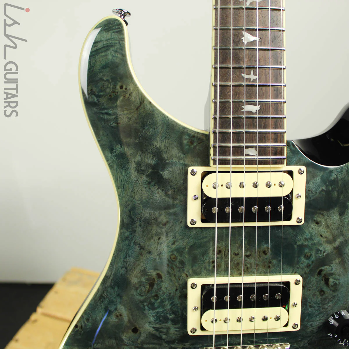 2020 PRS SE Custom 24 Poplar Burl Whale Blue - Image 4