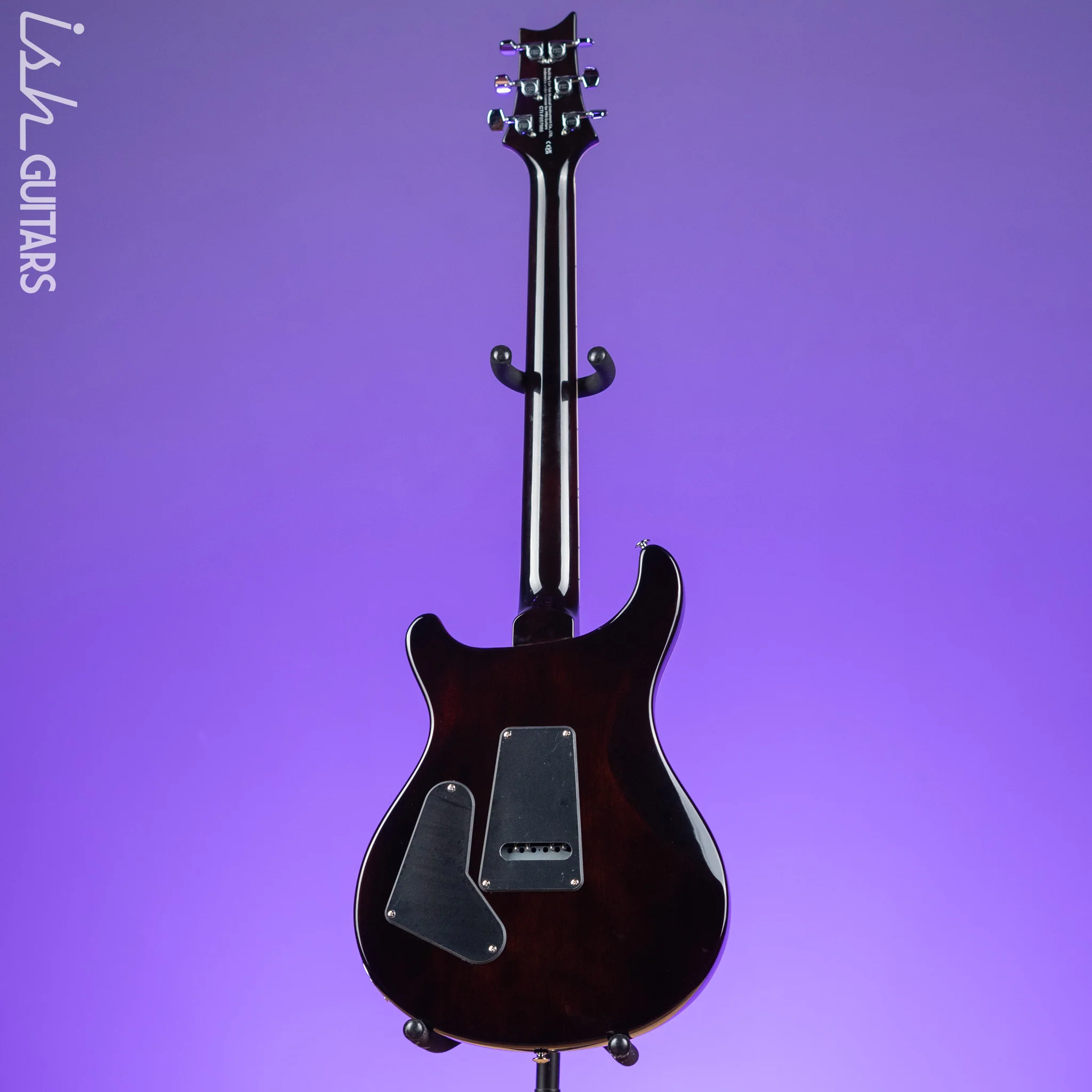 PRS SE Custom 24 Quilt Black Gold Sunburst Electric Guitar - Image 6