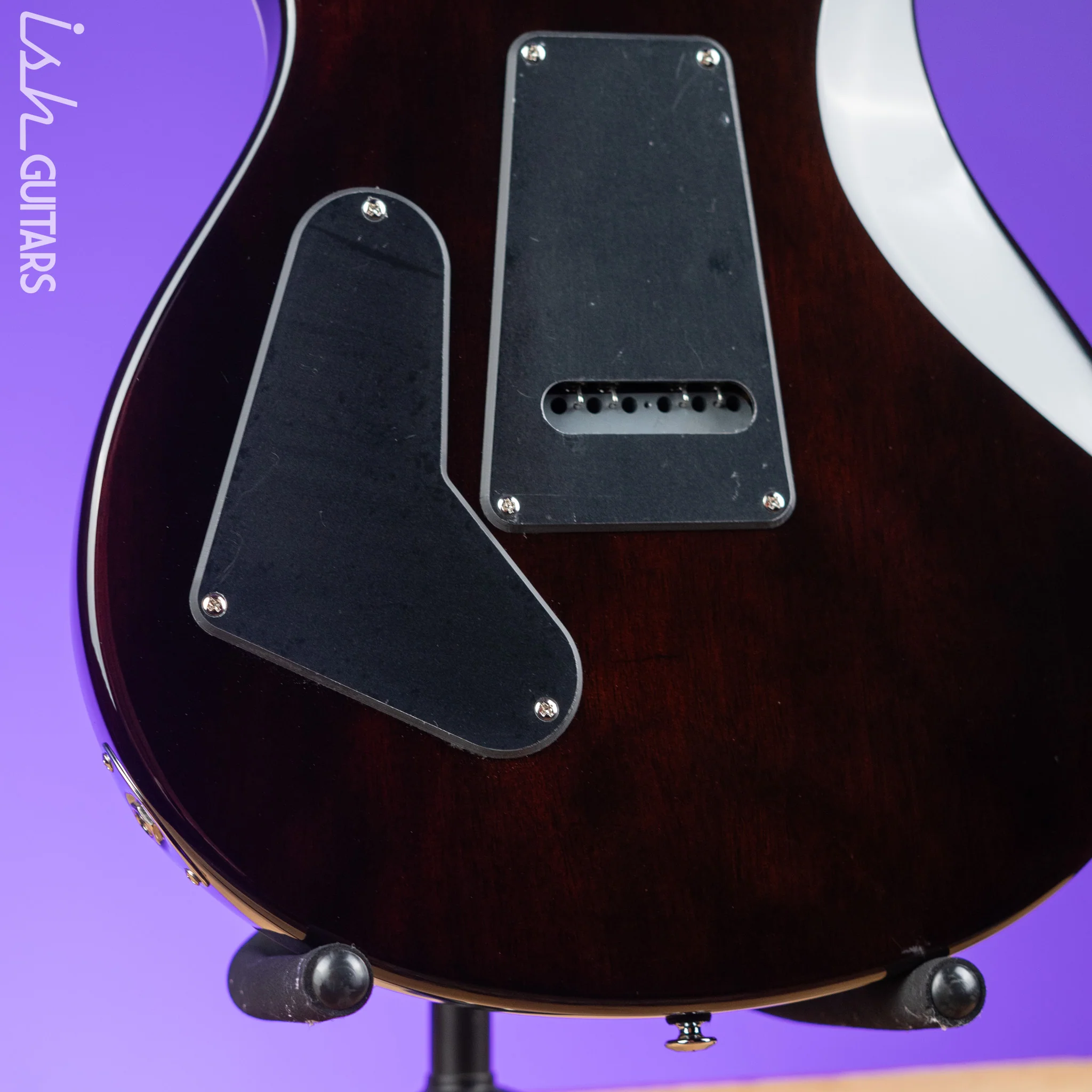 PRS SE Custom 24 Quilt Black Gold Sunburst Electric Guitar - Image 9