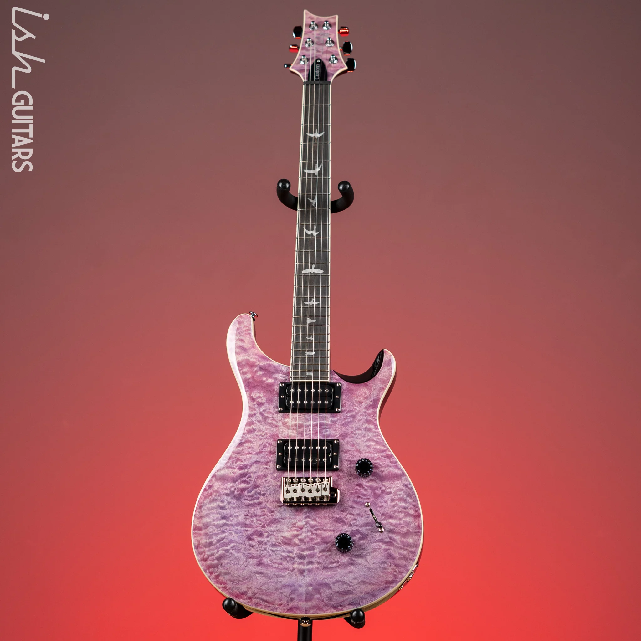 PRS SE Custom 24 Quilt Electric Guitar Violet - Image 2