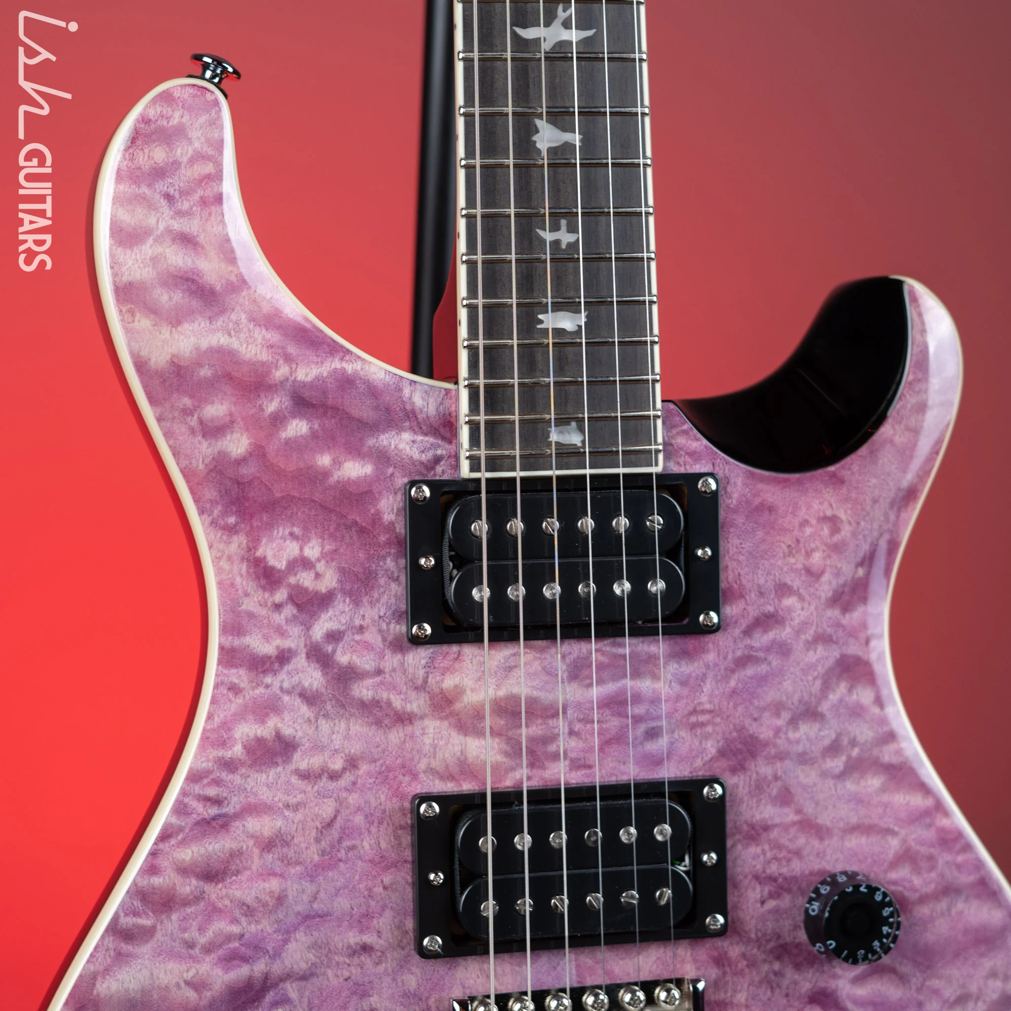 PRS SE Custom 24 Quilt Electric Guitar Violet - Image 3