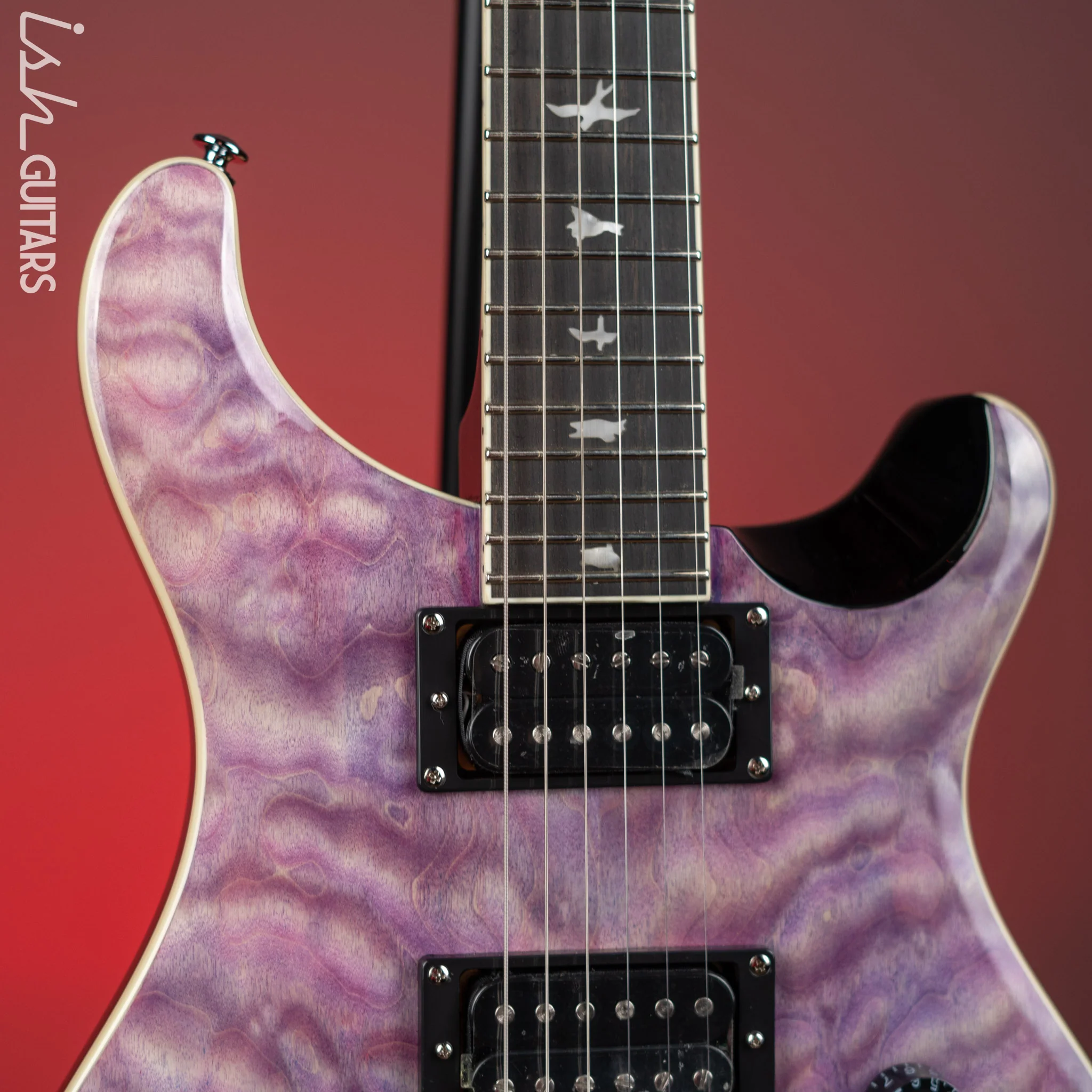 PRS SE Custom 24 Quilt Violet Electric Guitar - Image 3