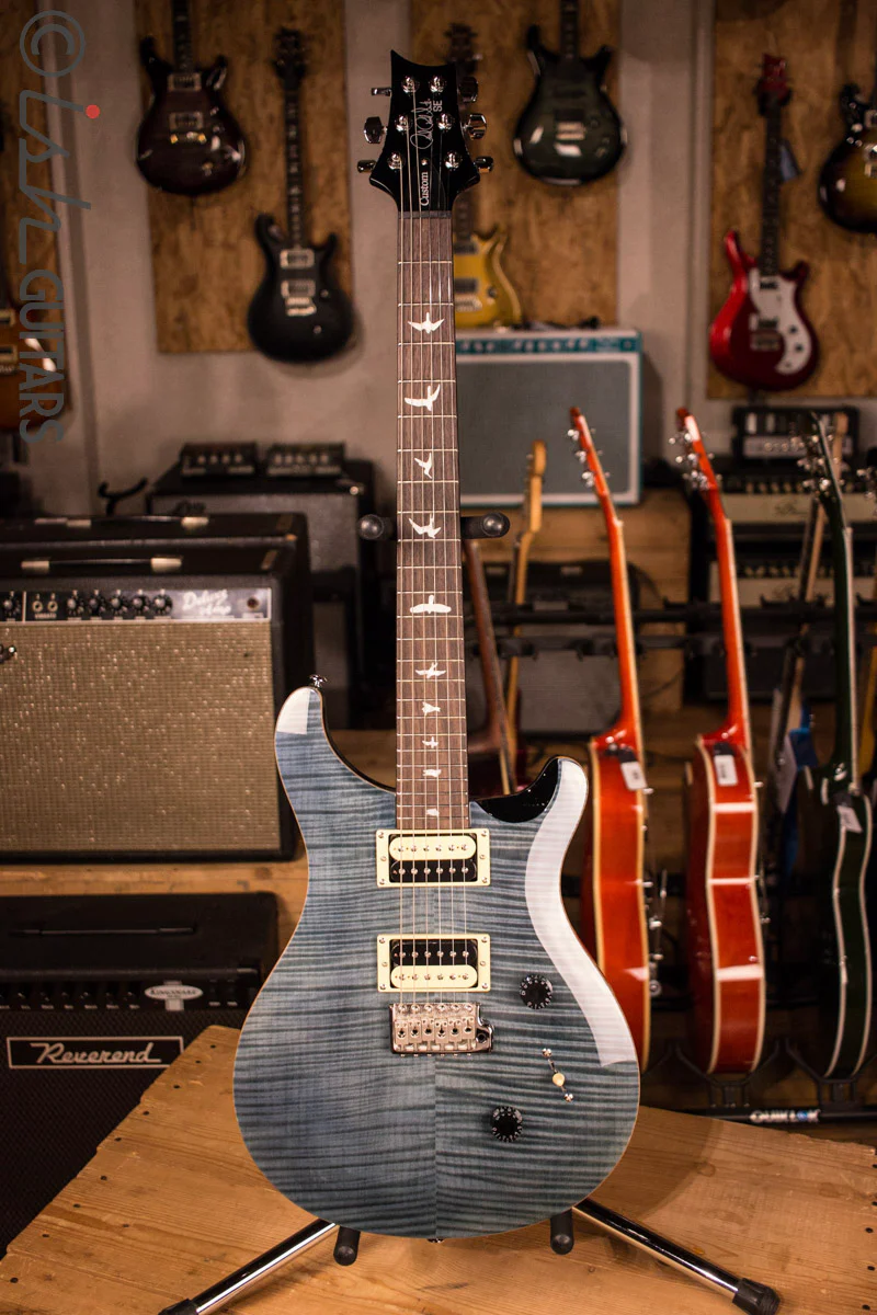 2017 PRS Paul Reed Smith SE Custom 24 Whale Blue Flamed Maple - Image 2
