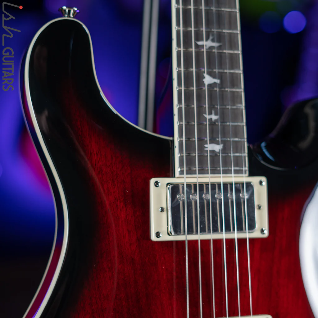 2021 PRS SE Hollowbody Standard Electric Guitar Fire Red Burst - Image 3