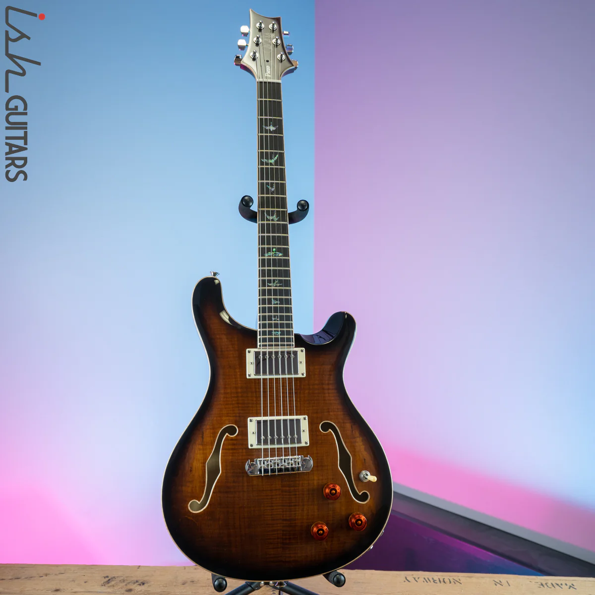 PRS SE Hollowbody II Piezo Black Gold Burst - Image 2
