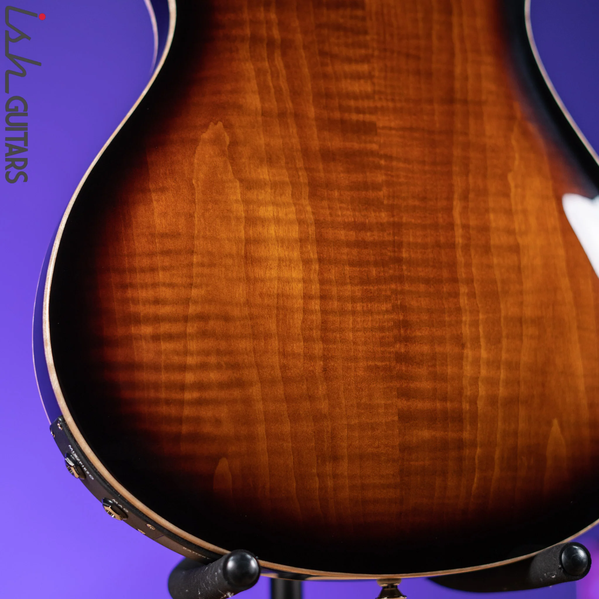 PRS SE Hollowbody II Piezo Electric Guitar Black Gold Burst - Image 10