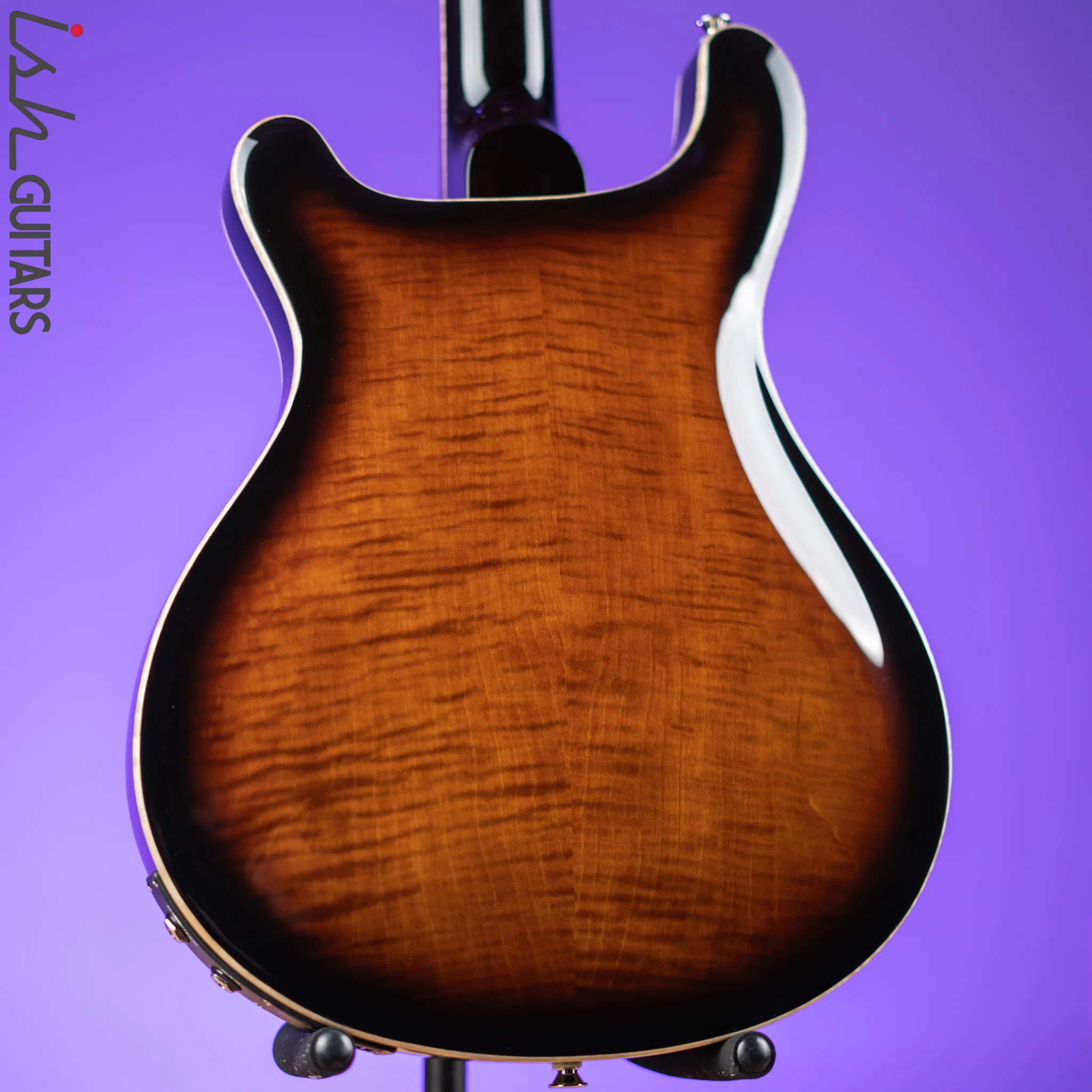 PRS SE Hollowbody II Piezo Electric Guitar Black Gold Sunburst - Image 8