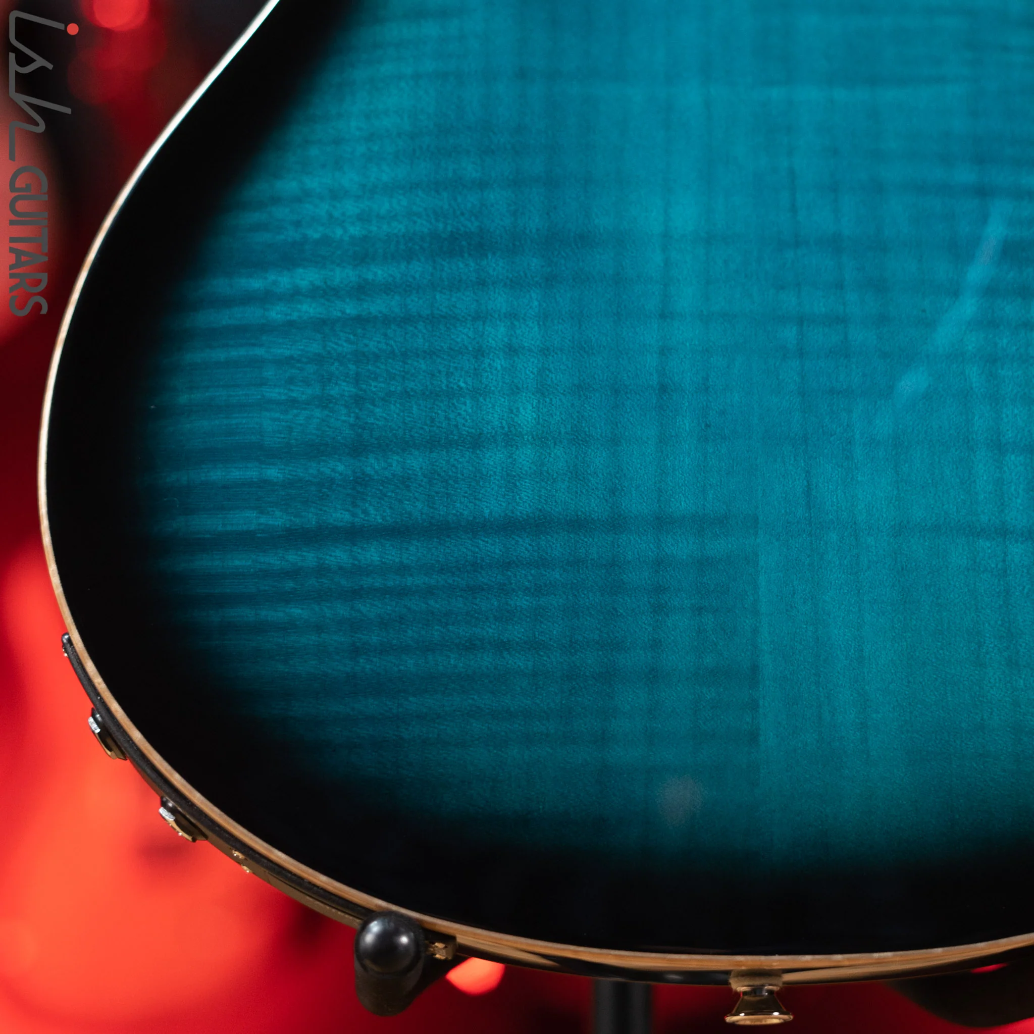 PRS SE Hollowbody II Piezo Electric Guitar Peacock Blue Sunburst Demo - Image 10