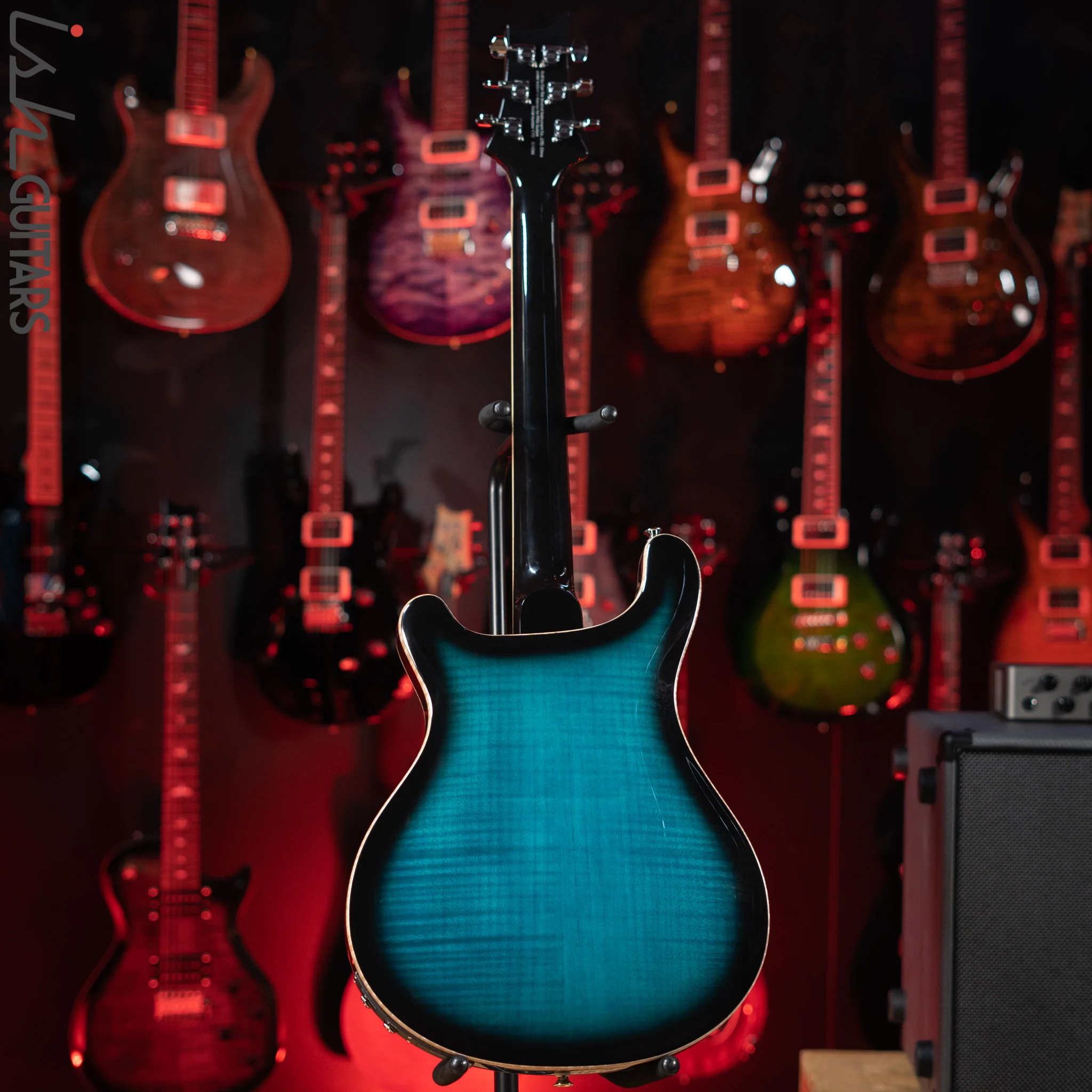 PRS SE Hollowbody II Piezo Electric Guitar Peacock Blue Sunburst Demo - Image 7