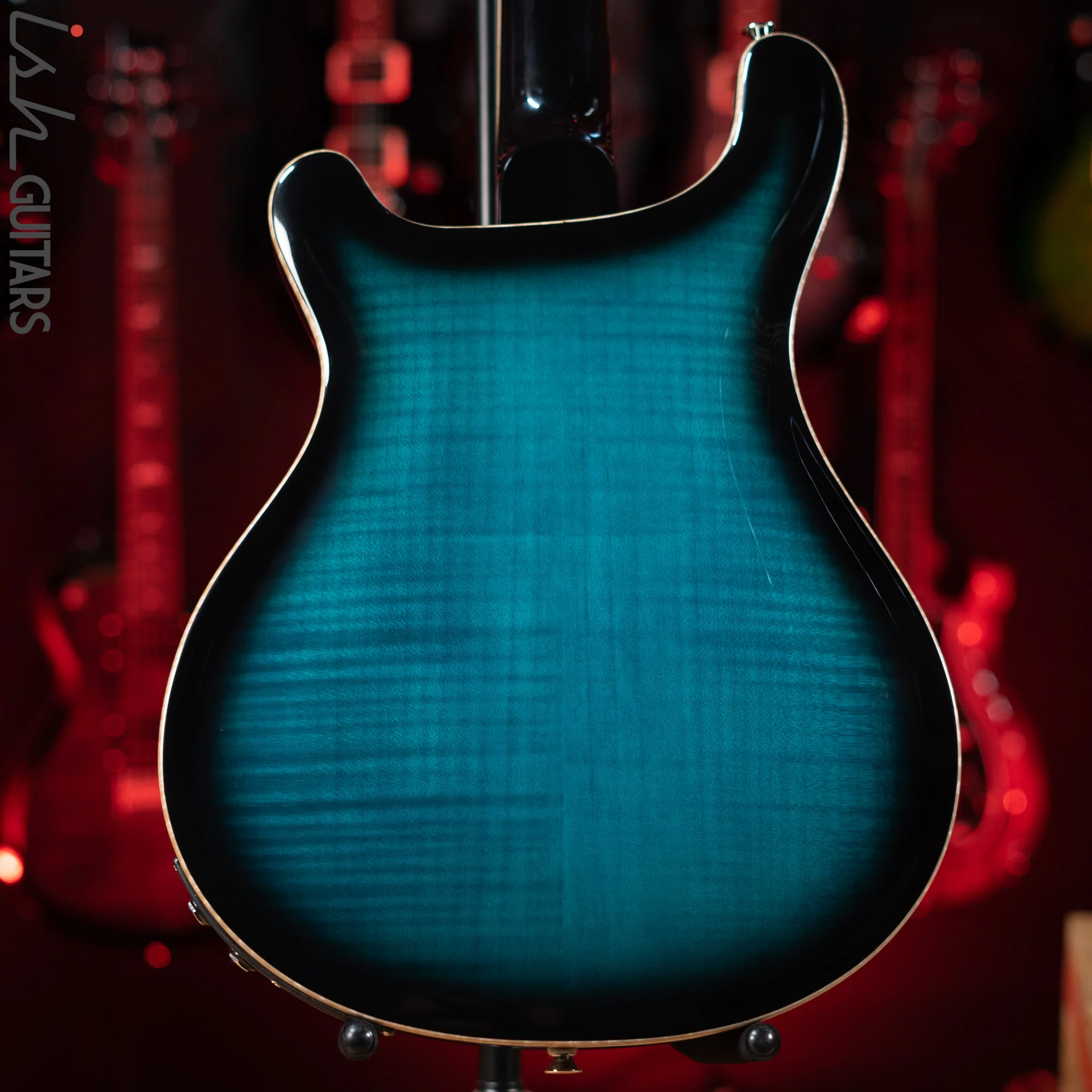 PRS SE Hollowbody II Piezo Electric Guitar Peacock Blue Sunburst Demo - Image 8