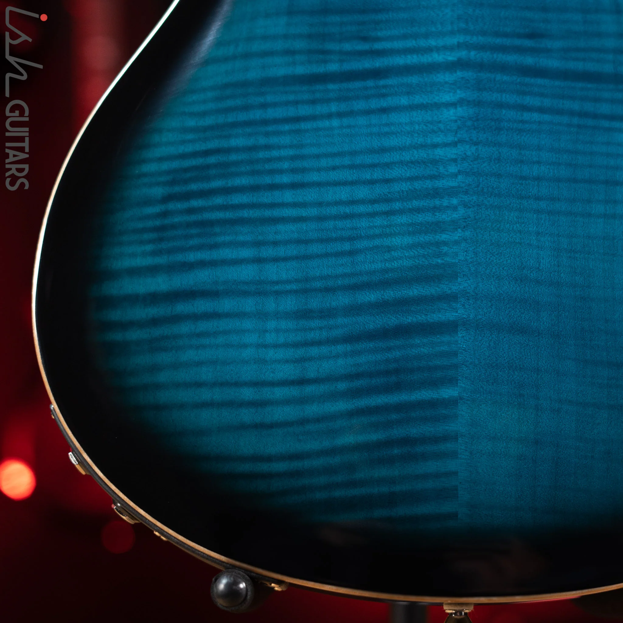 PRS SE Hollowbody II Piezo Electric Guitar Peacock Blue Sunburst - Image 10