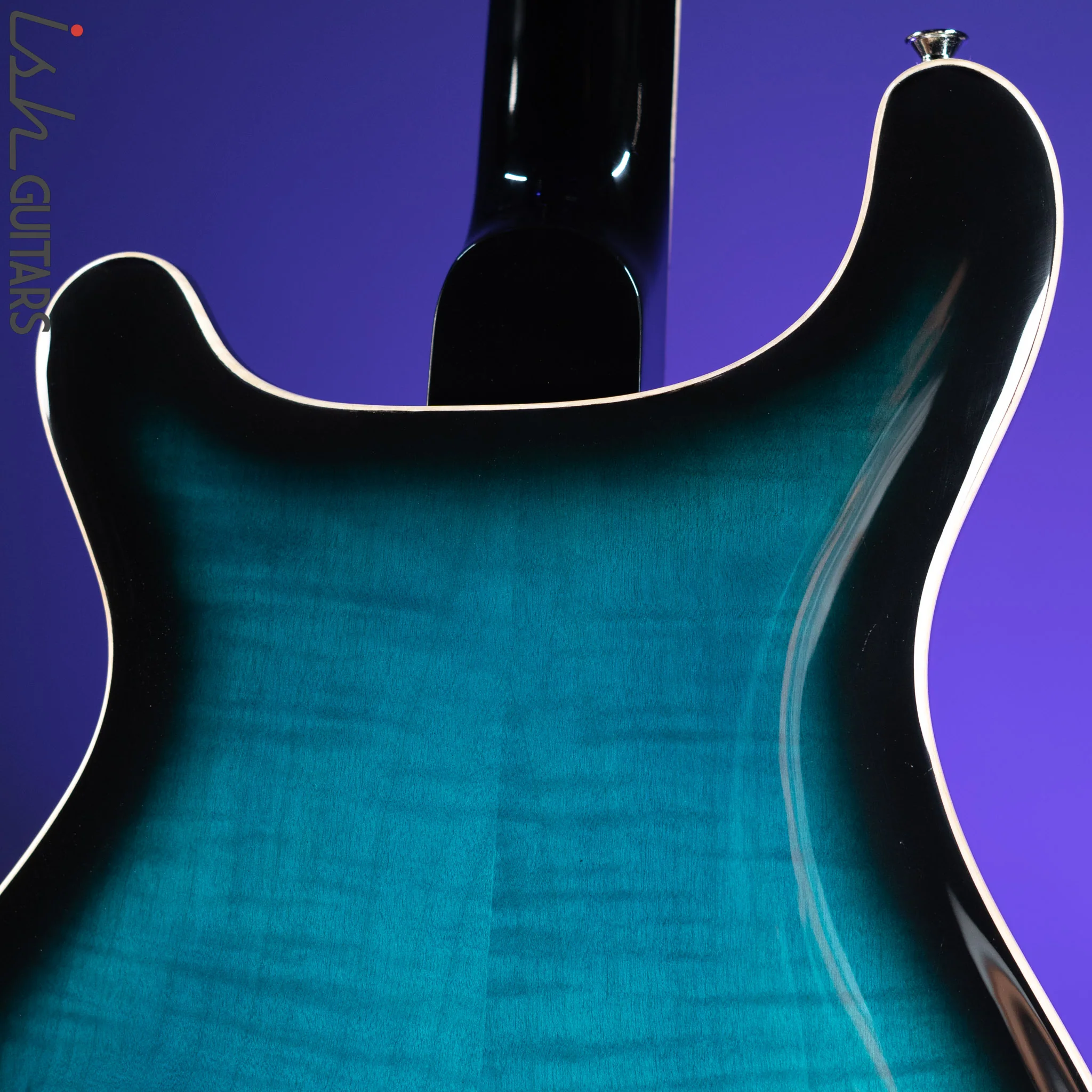 PRS SE Hollowbody II Piezo Electric Guitar Peacock Blue Sunburst - Image 9