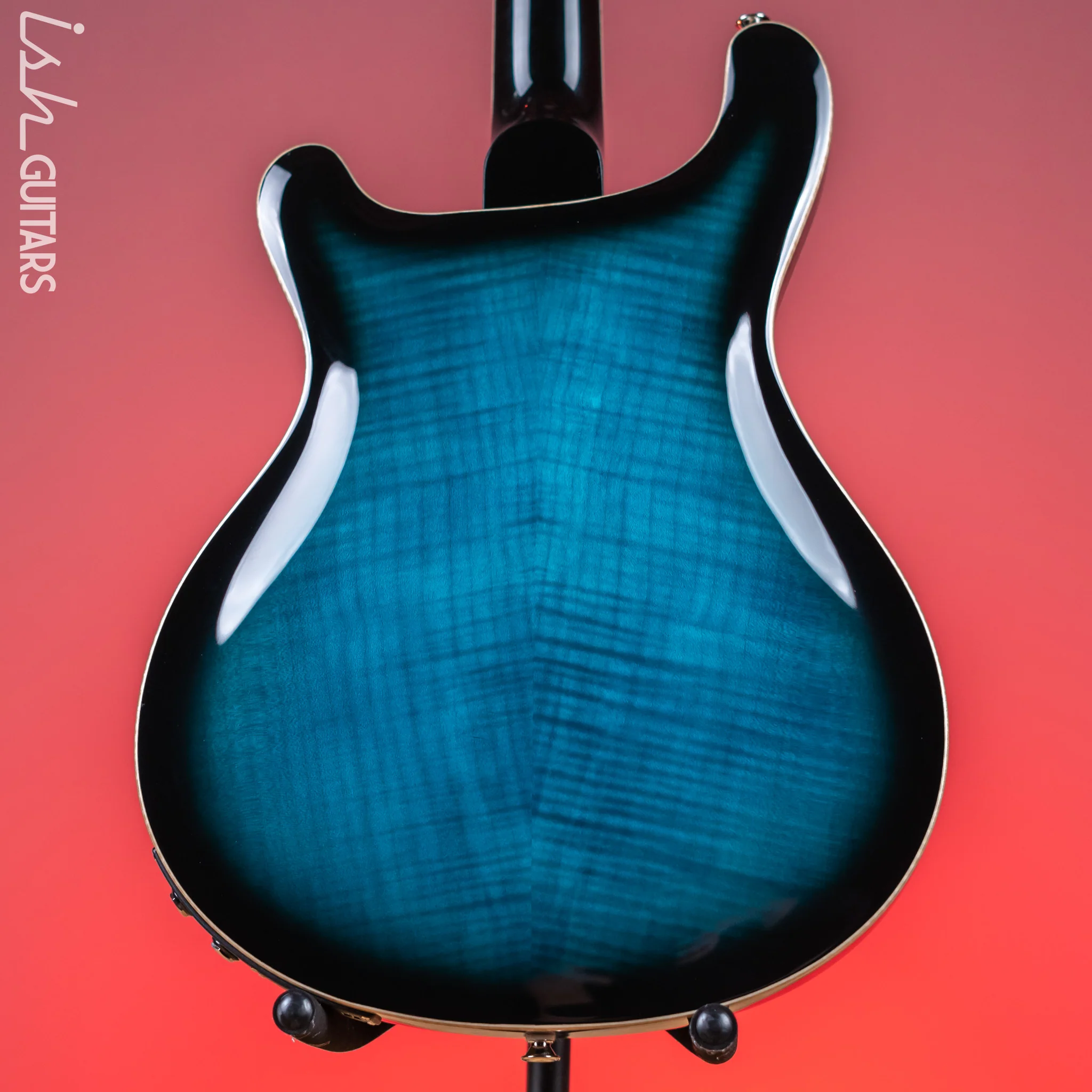 PRS SE Hollowbody II Piezo Electric Guitar Peacock Blue Sunburst Demo - Image 10