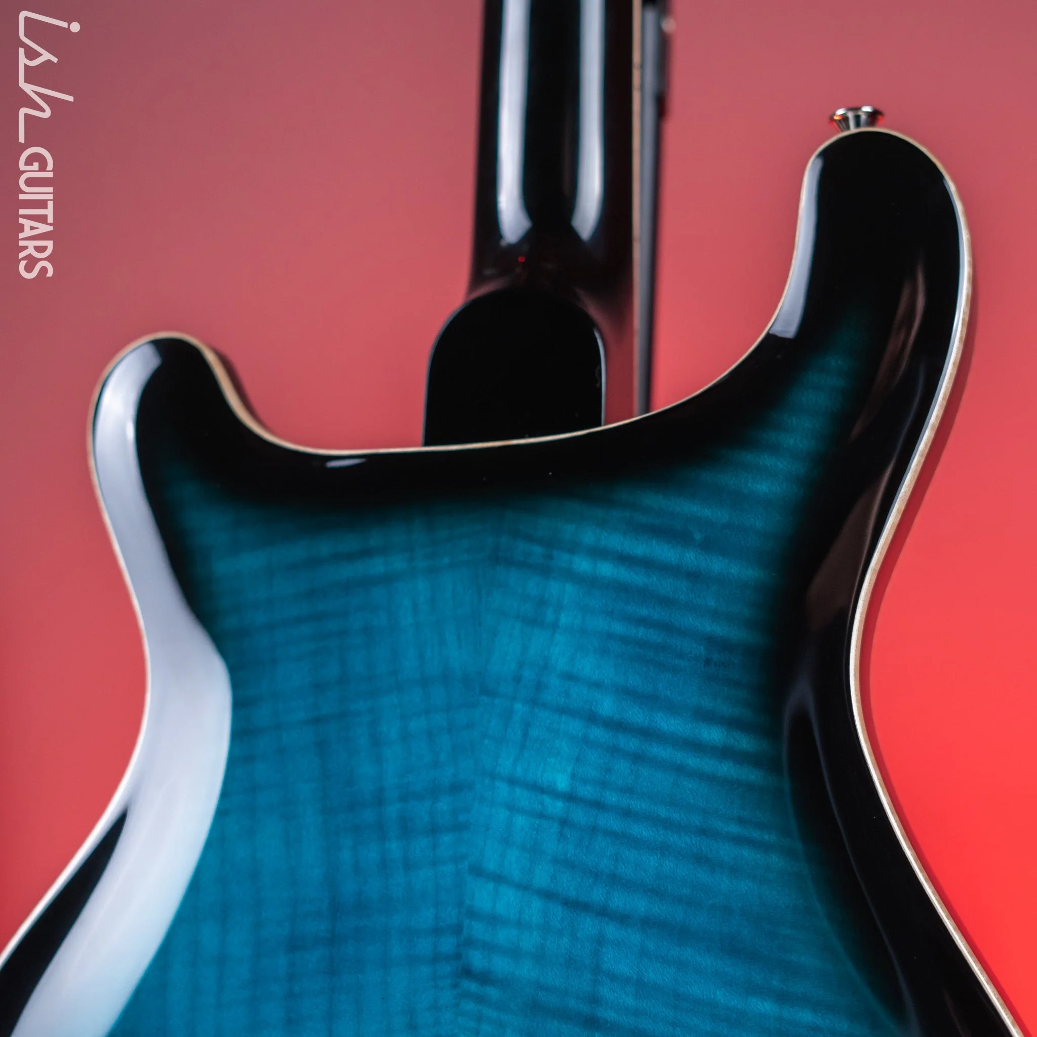 PRS SE Hollowbody II Piezo Electric Guitar Peacock Blue Sunburst Demo - Image 11