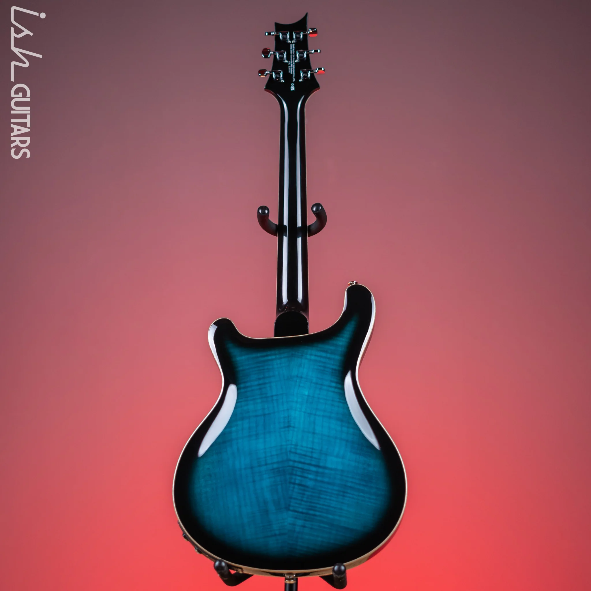 PRS SE Hollowbody II Piezo Electric Guitar Peacock Blue Sunburst Demo - Image 9