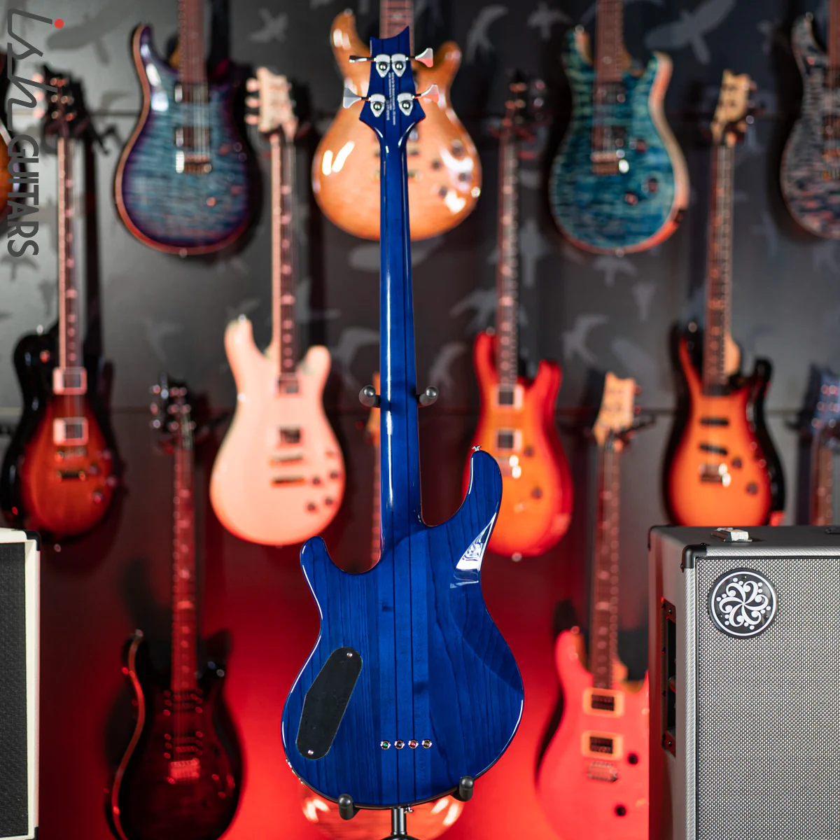 PRS SE Kingfisher Bass Faded Blue Wrap Around Burst - Image 7