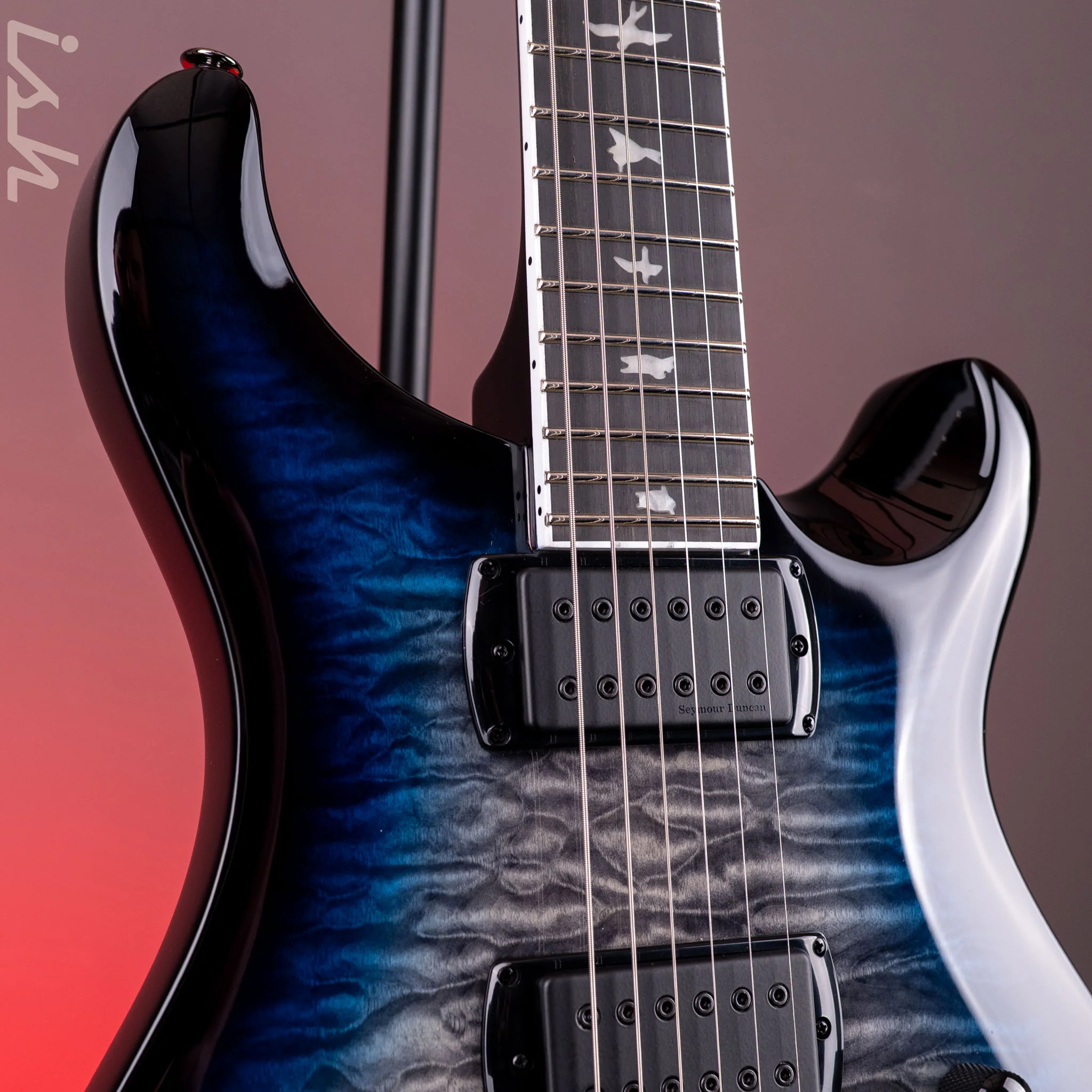 PRS SE Mark Holcomb Holcomb Blue Burst One-Piece Top! - Image 4