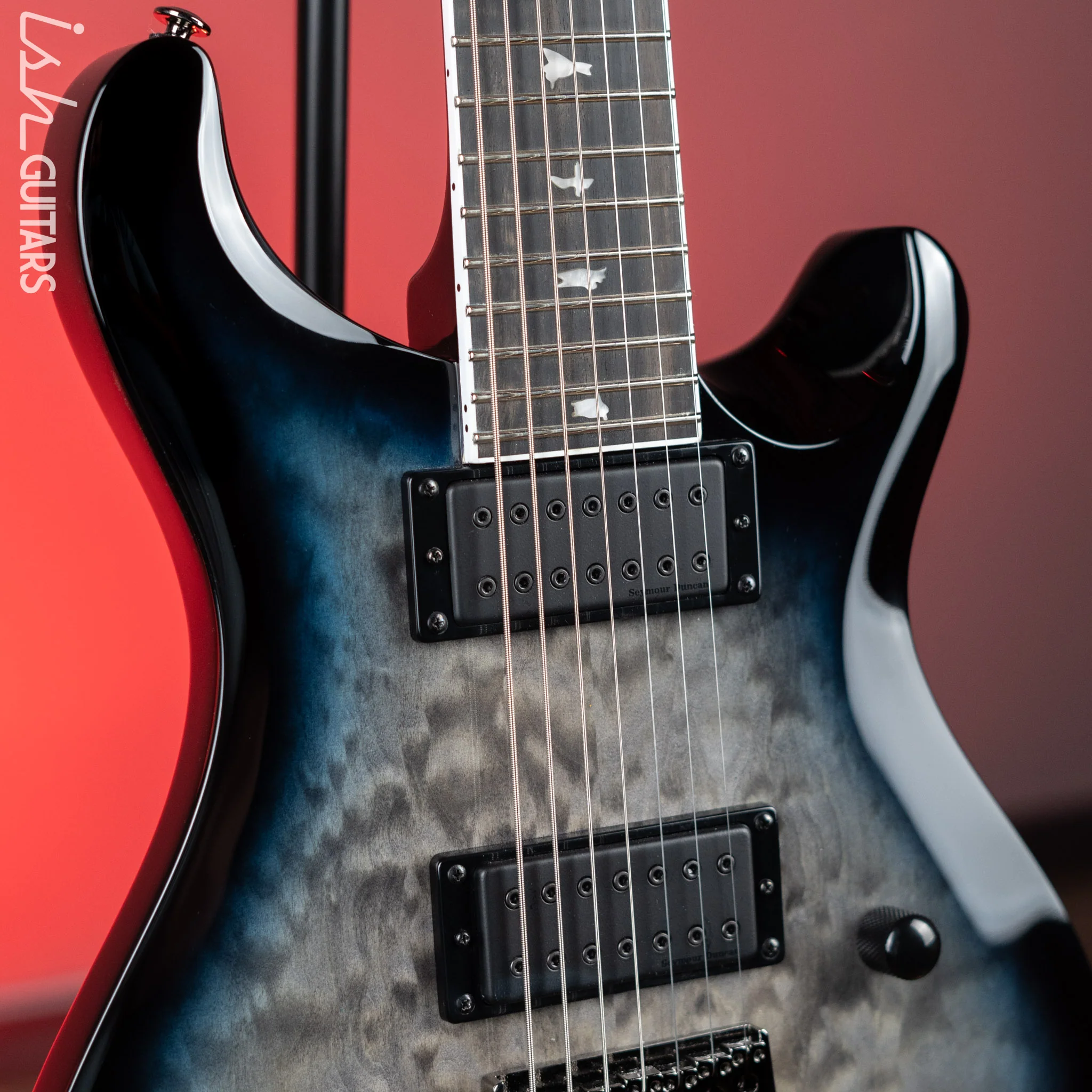 PRS SE Mark Holcomb SVN Holcomb Blue Burst 7 String - Image 3