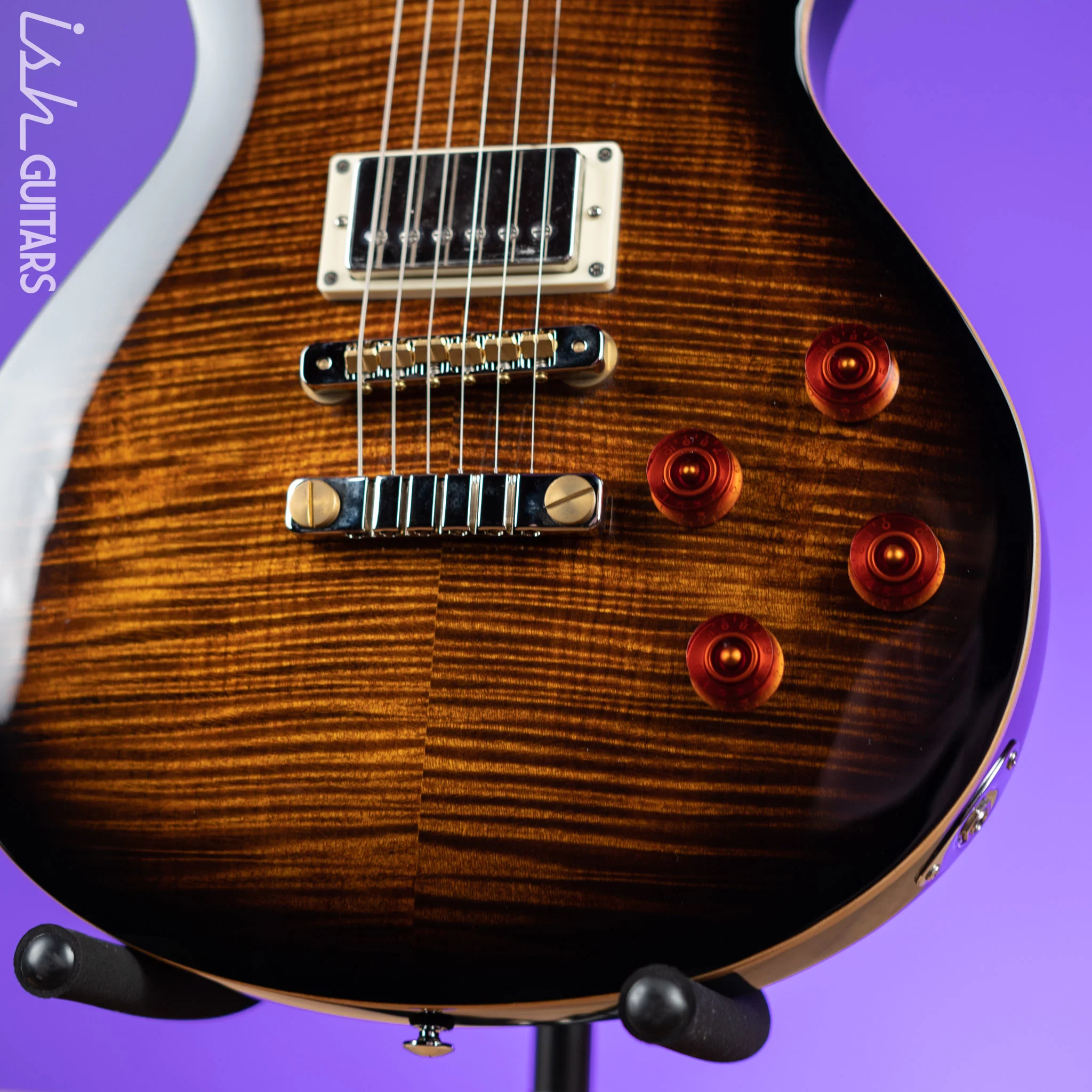 PRS SE McCarty 594 Singlecut Electric Guitar Black Gold Burst - Image 4