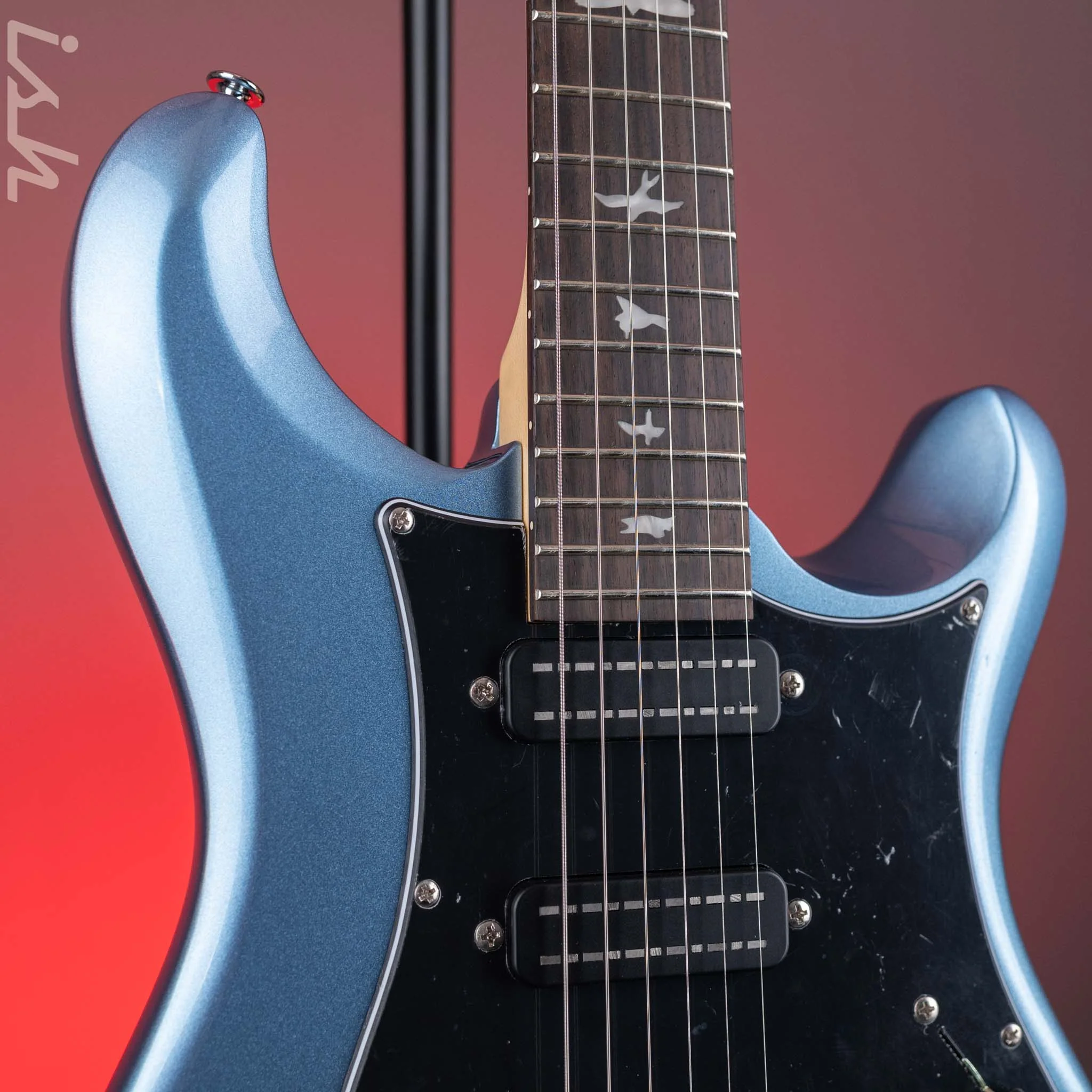 PRS SE NF3 Electric Guitar Ice Blue Metallic Rosewood Fretboard Demo - Image 3