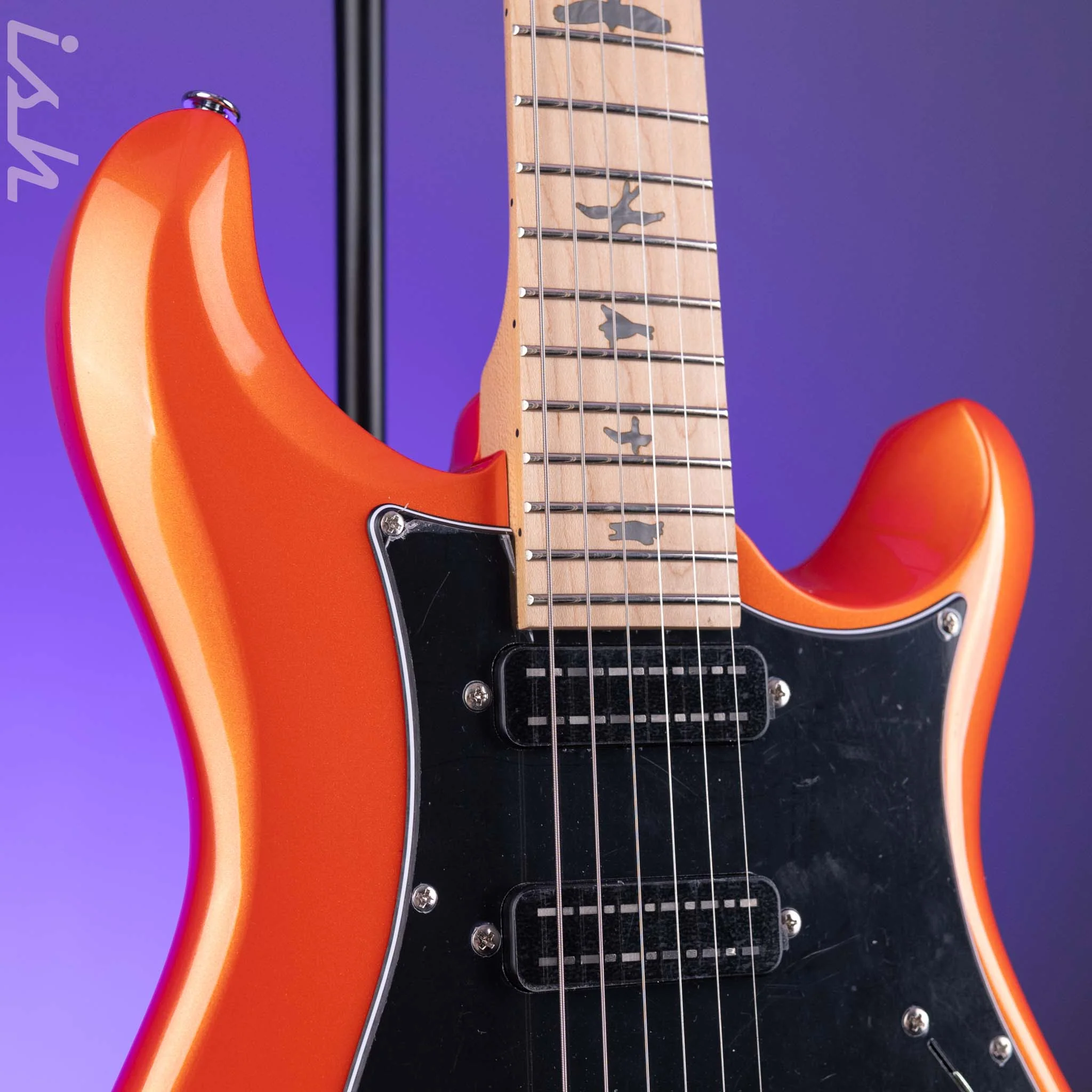 PRS SE NF3 Electric Guitar Metallic Orange Maple Fretboard - Image 3